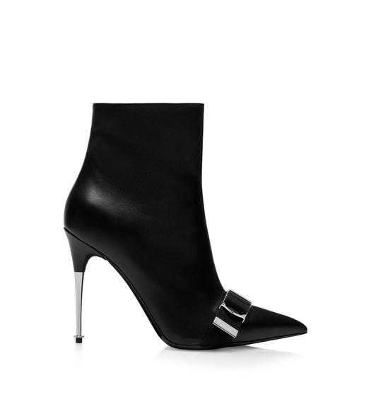 NAPPA LEATHER BUCKLE ANKLE BOOT