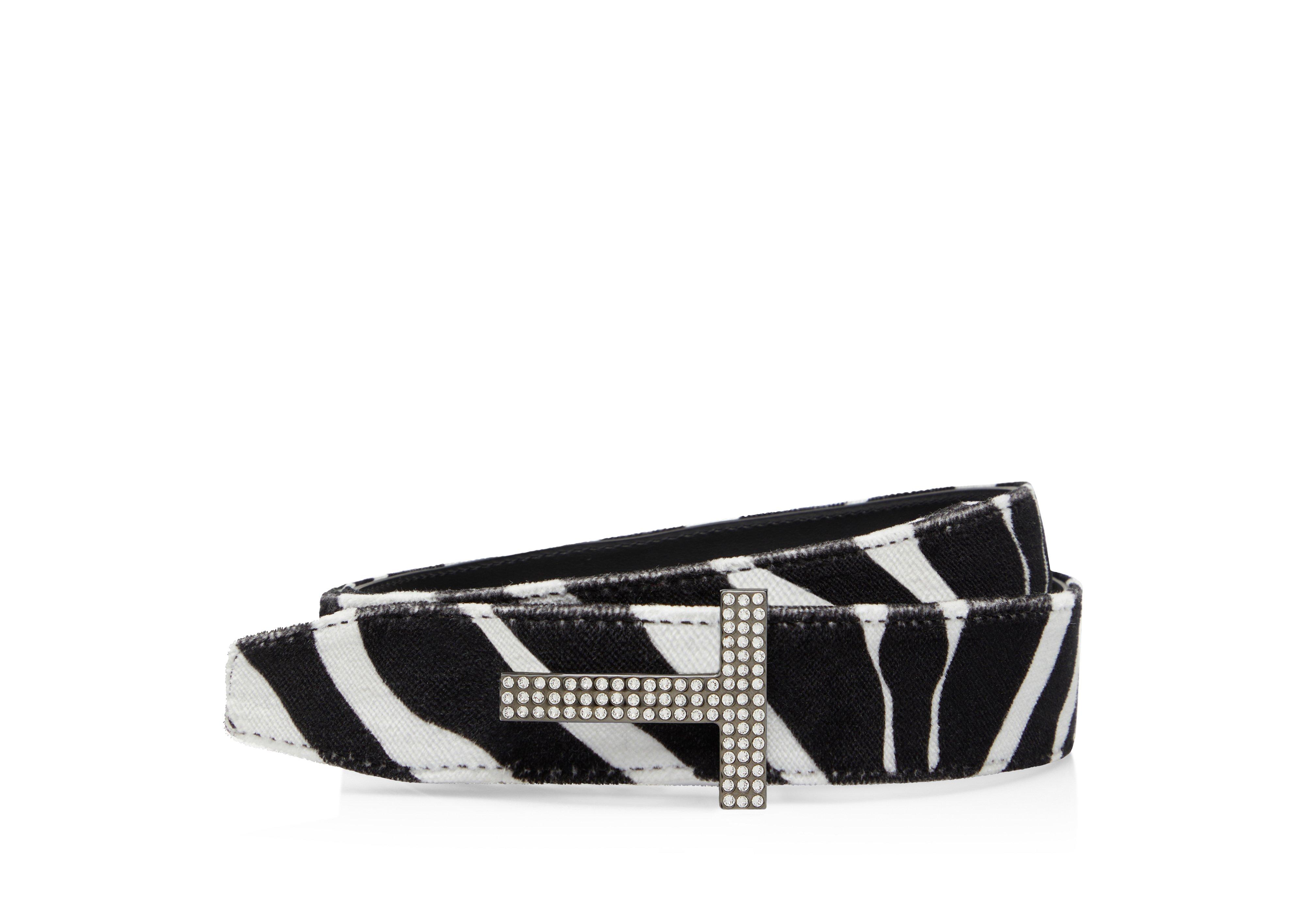 monogram print belt