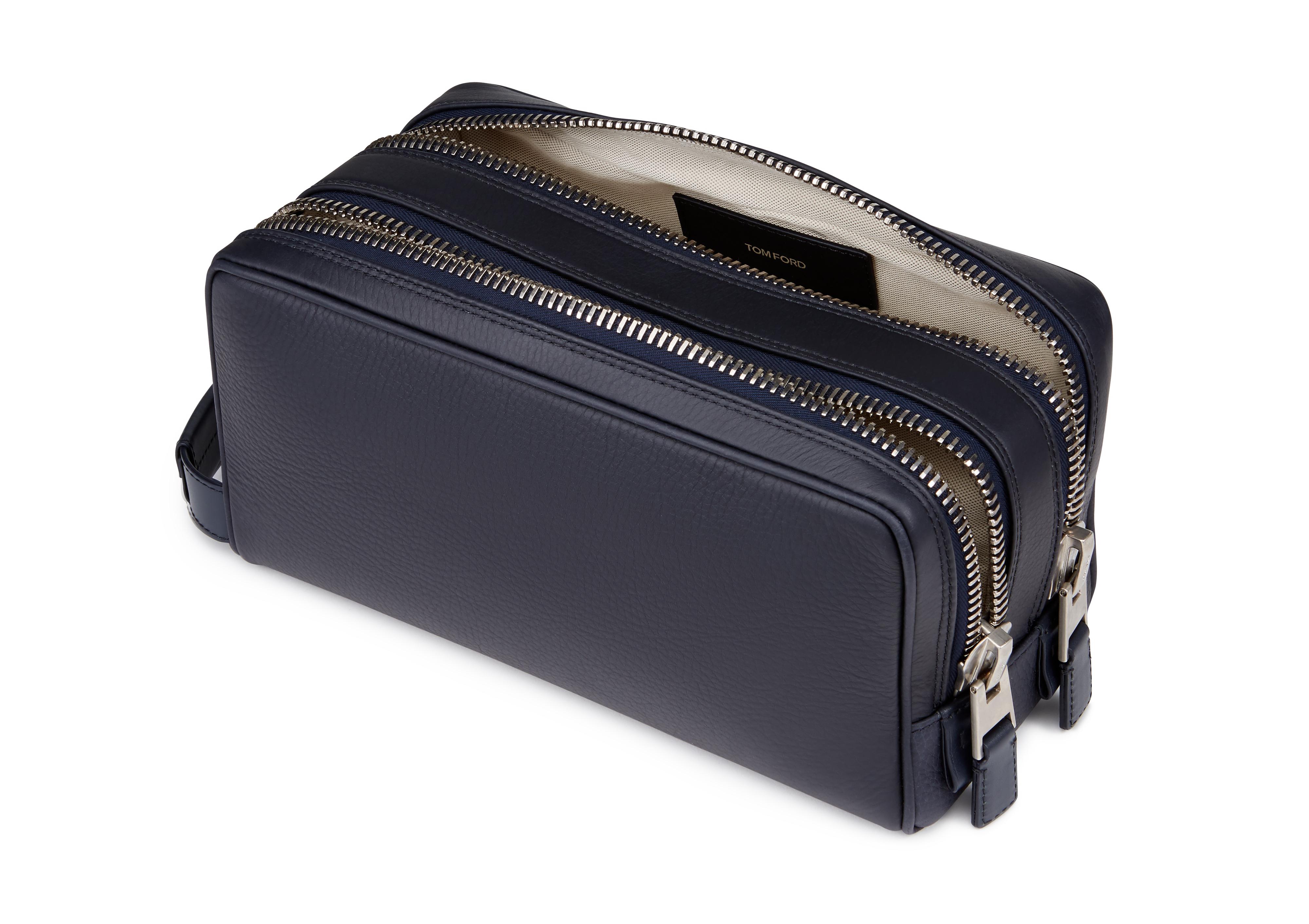 Tom Ford Leather Toiletry Bag - Brown Toiletry Bags, Bags
