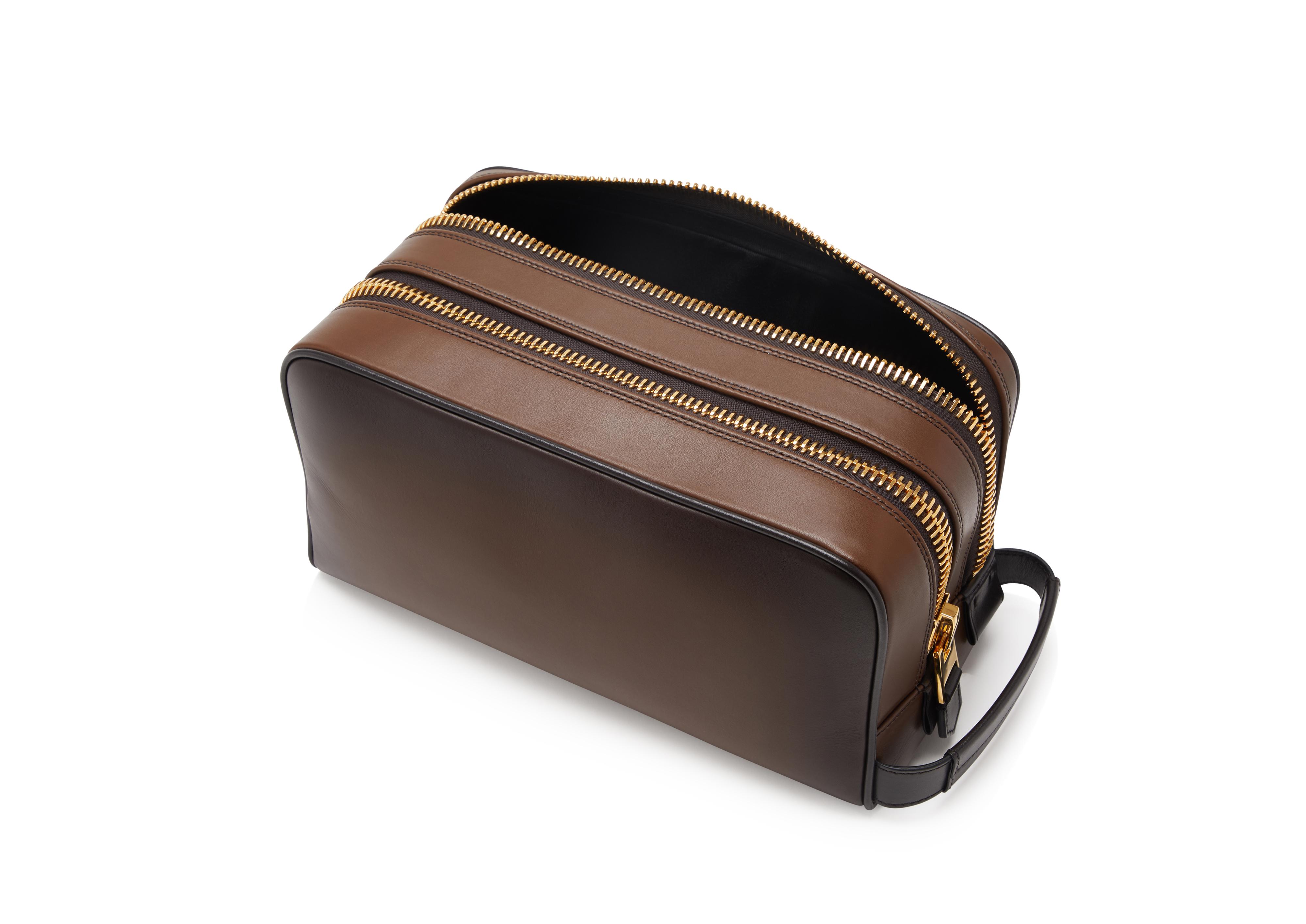 mens leather dopp bag