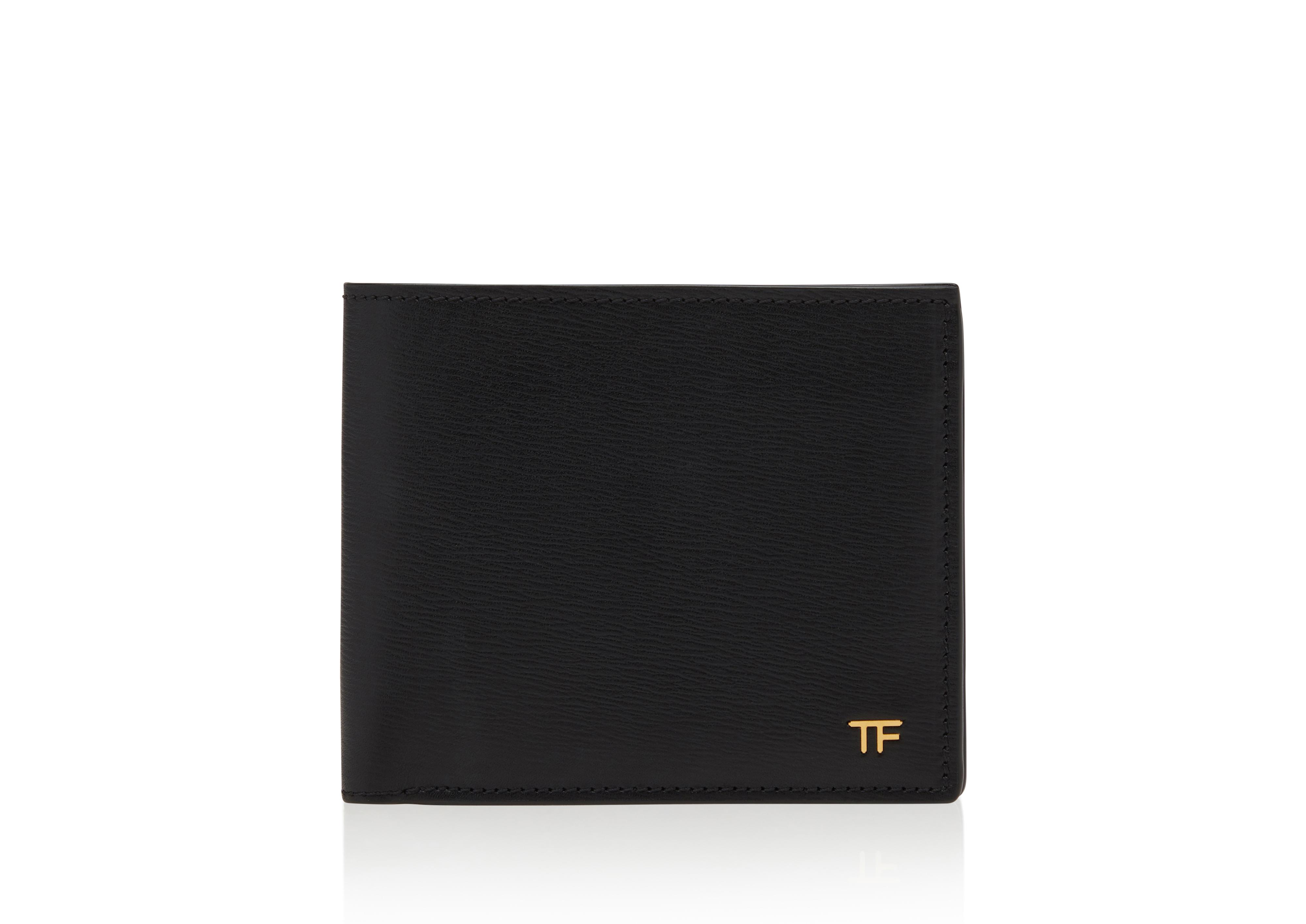 Tom Ford - Black & Red Leather Bi-Fold Wallet