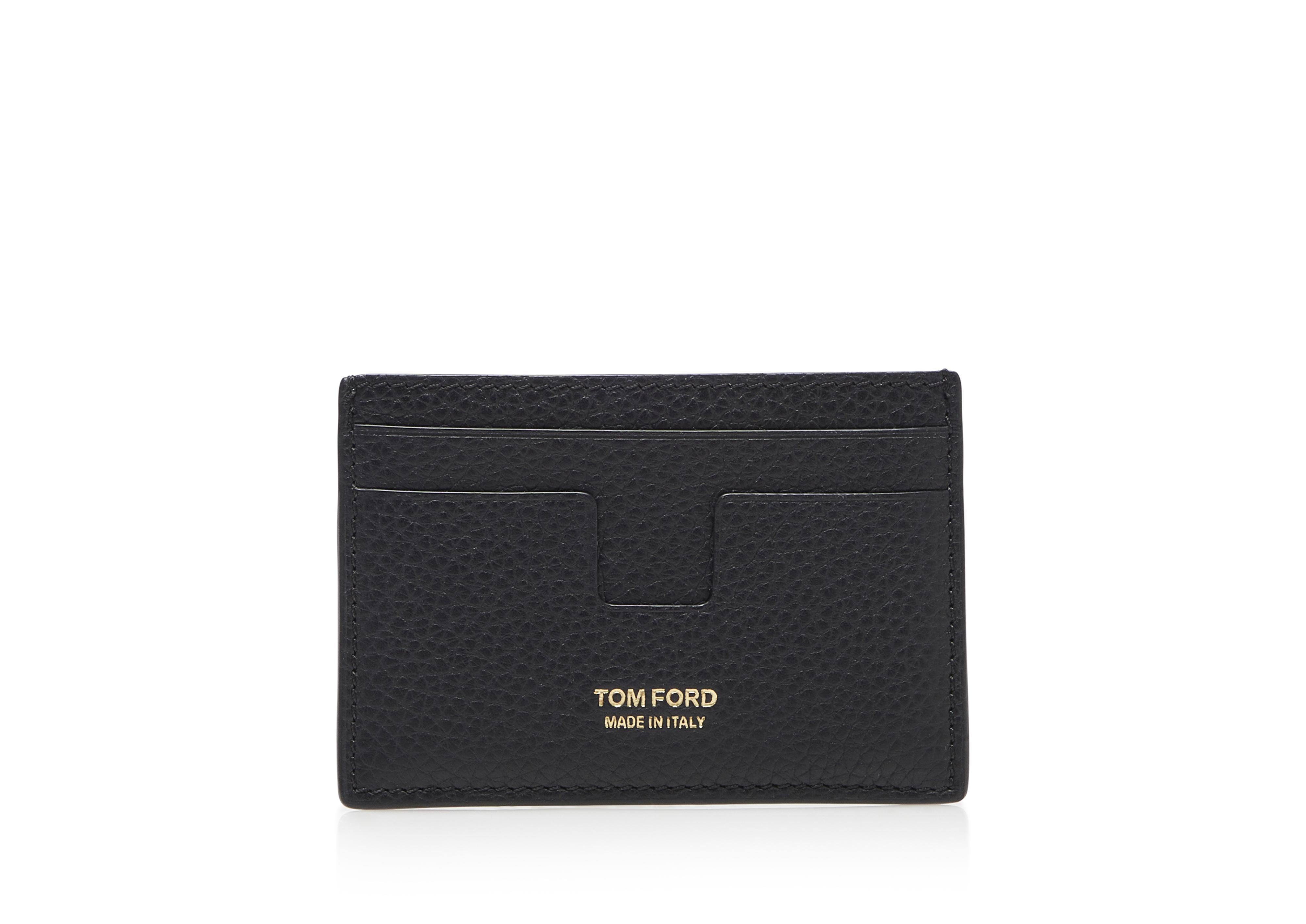 Introducir 119+ imagen tom ford grained leather card holder