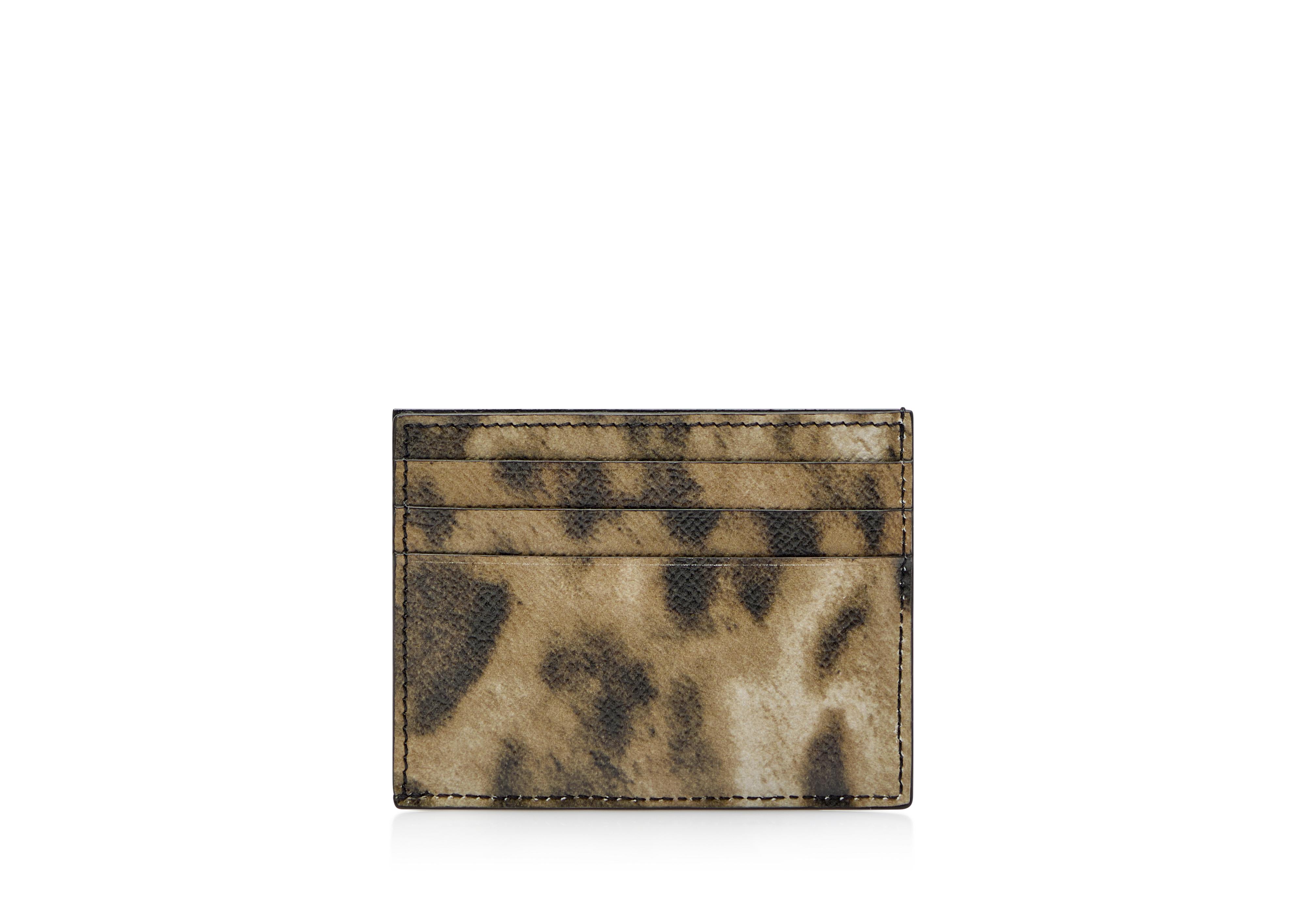 DISTRESSED LEOPARD PRINT CARDHOLDER B thumbnail