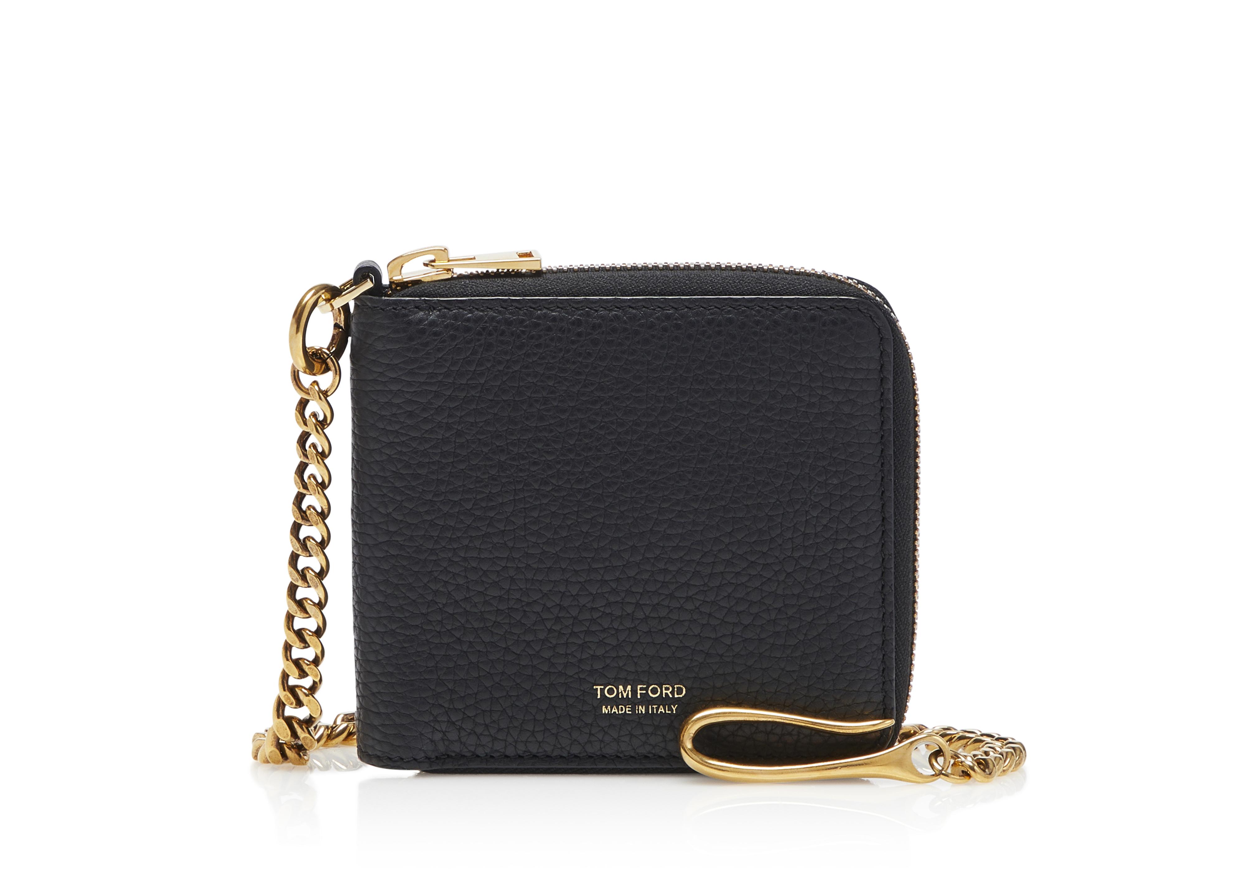 leather chain wallet