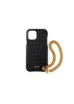 GLOSSY PRINTED CROC IPHONE XII CASE WITH CHAIN A thumbnail