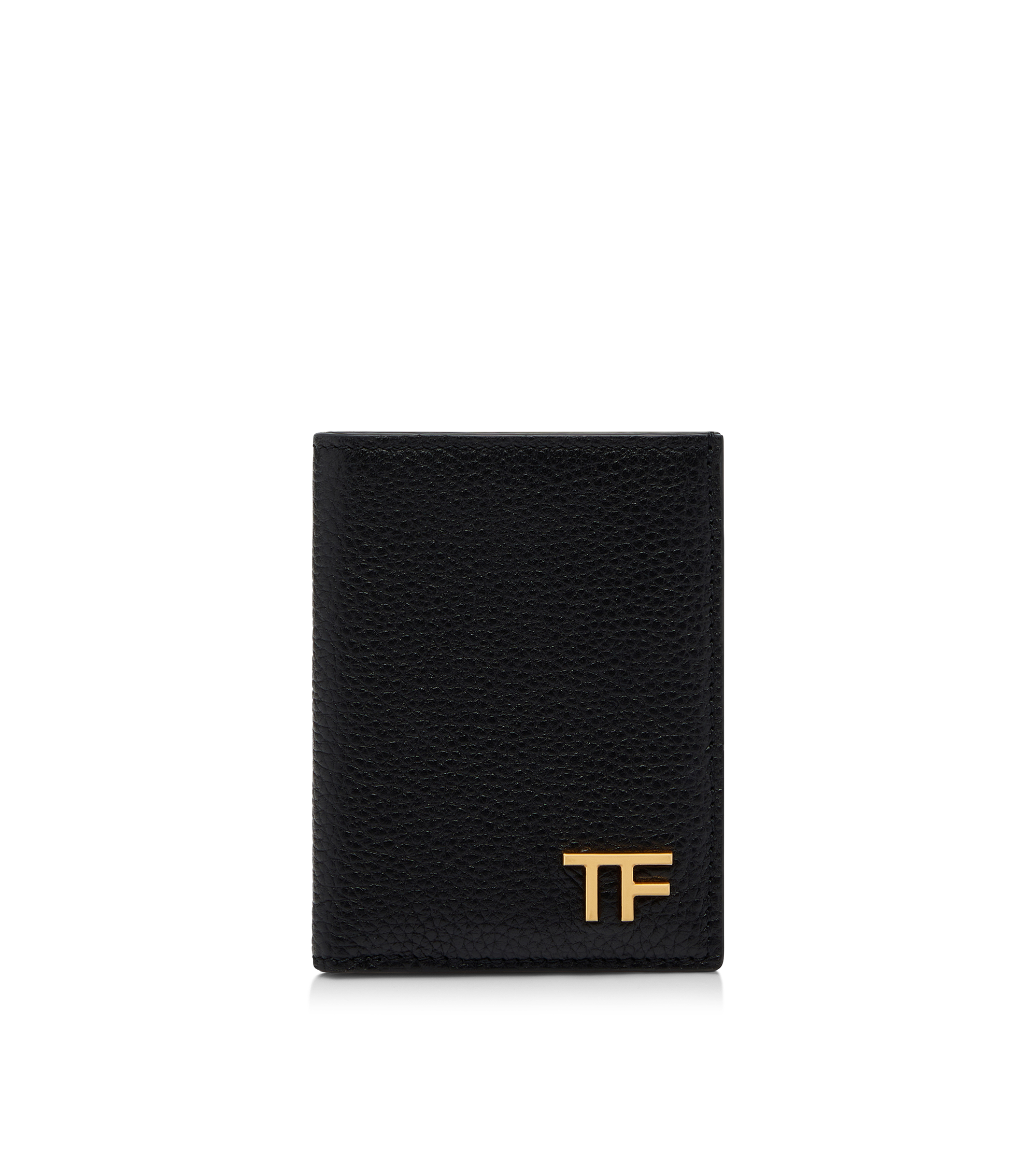 GRAIN LEATHER FOLDING CARDHOLDER