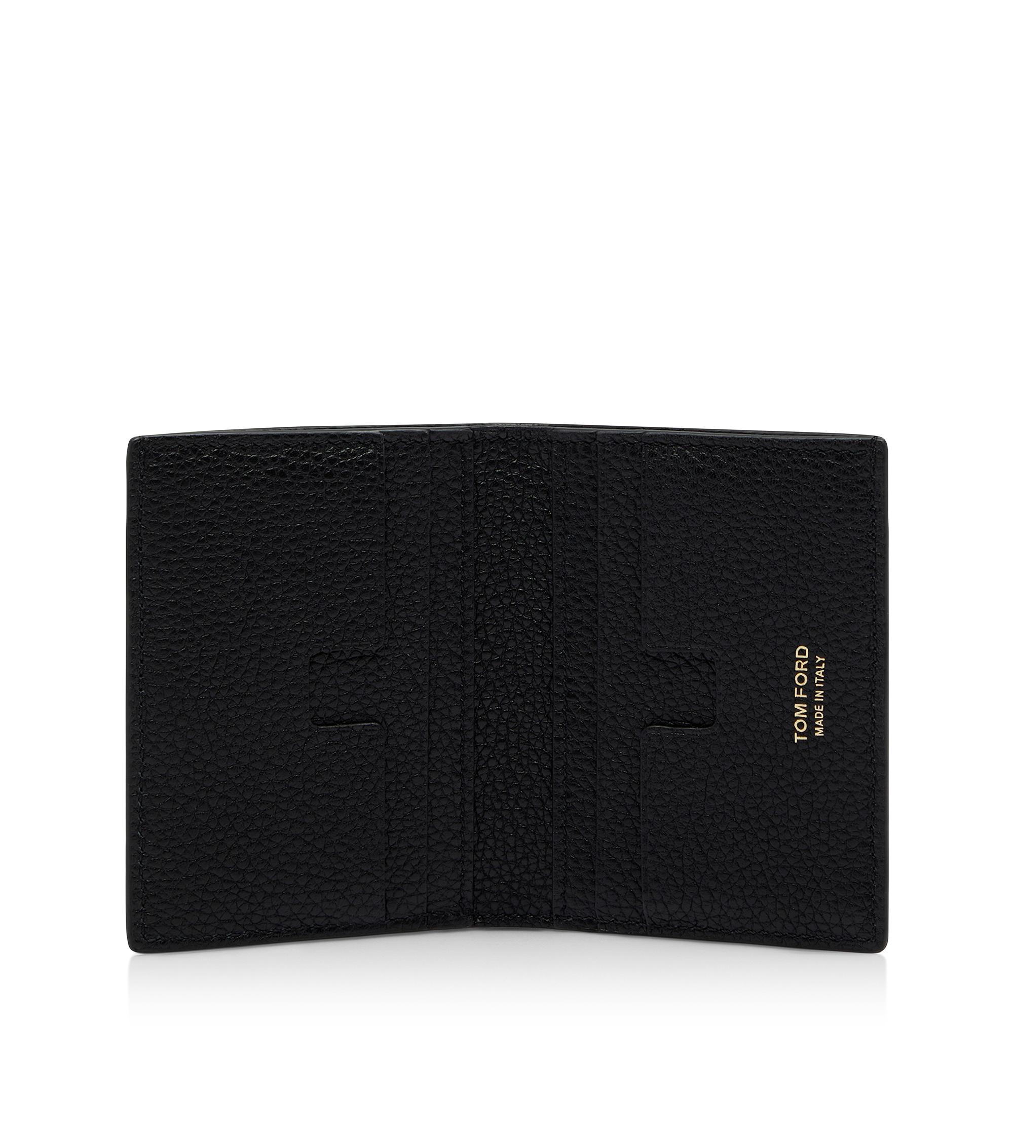 GRAIN LEATHER FOLDING CARDHOLDER B thumbnail