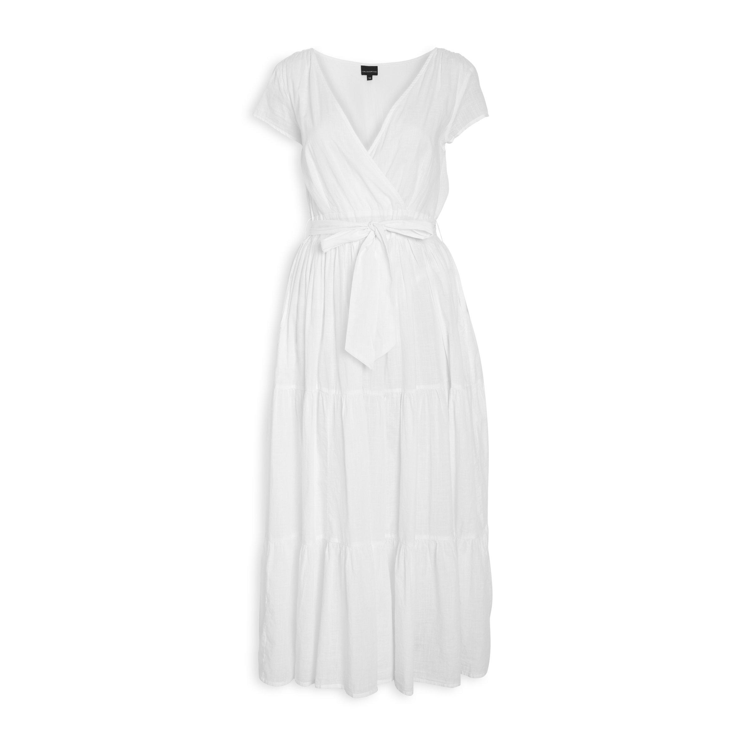 Buy Truworths White Tiered Maxi Dress Online | Truworths