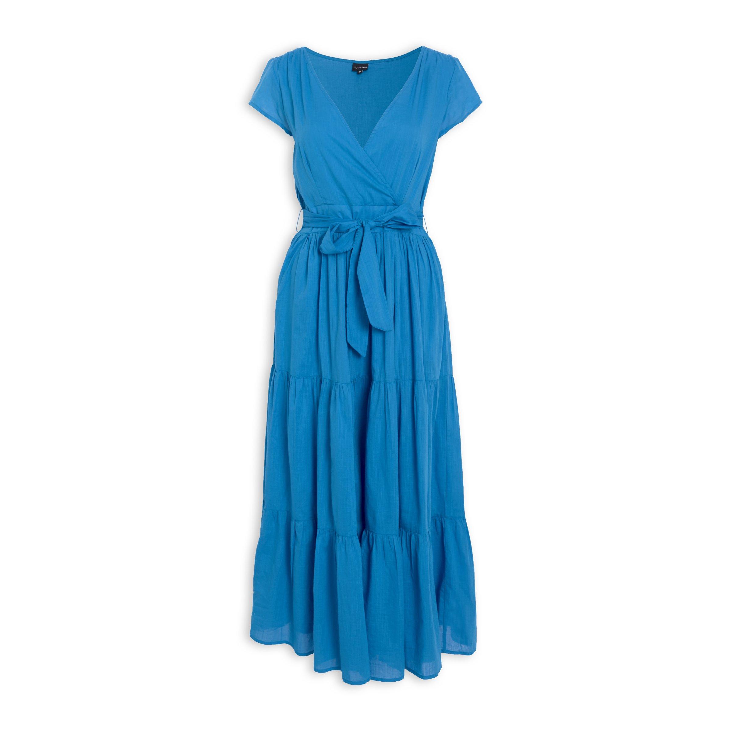 Buy Truworths Blue Tiered Maxi Dress Online | Truworths