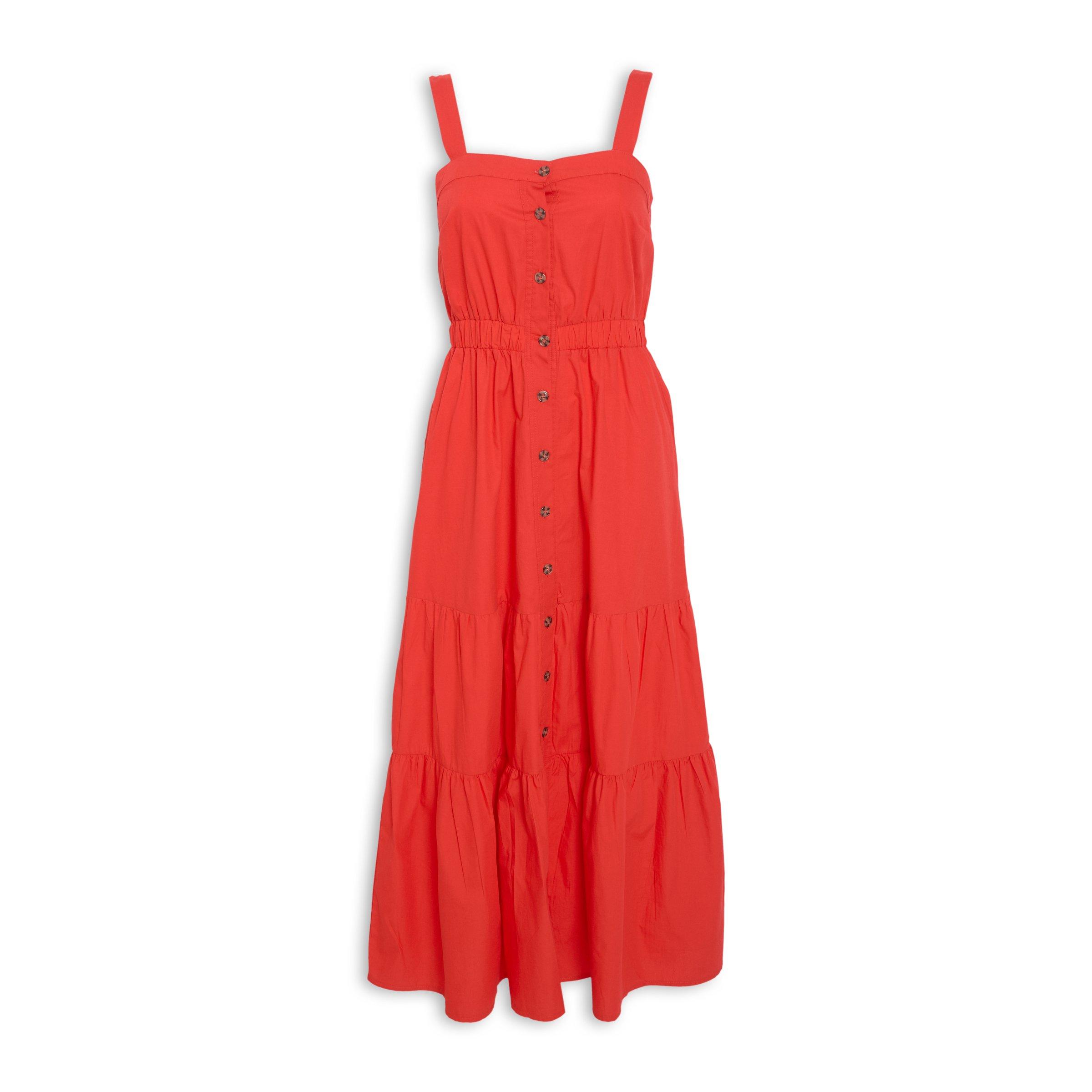 Buy Truworths Orange Tiered Maxi Dress Online | Truworths