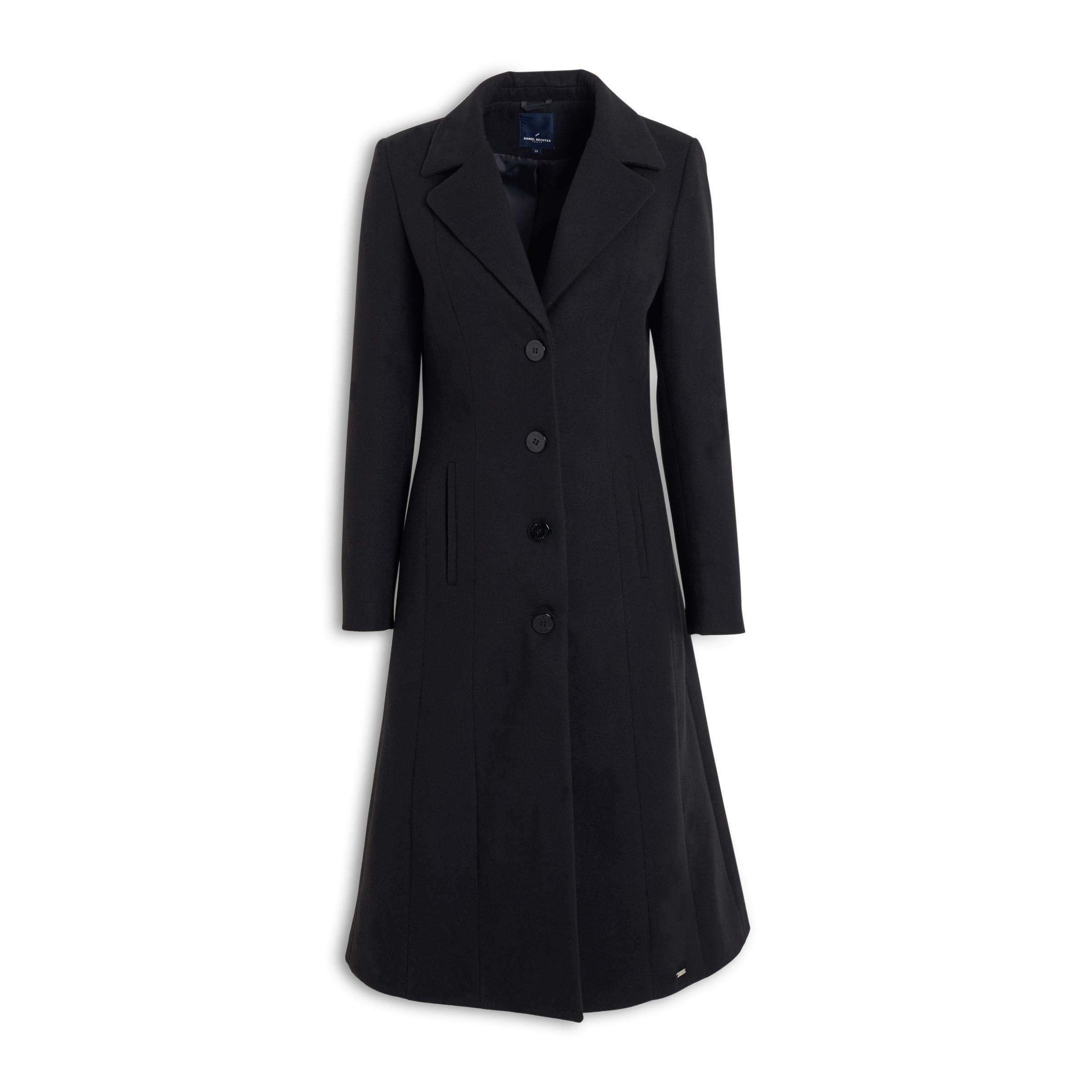 Black Melton Coat