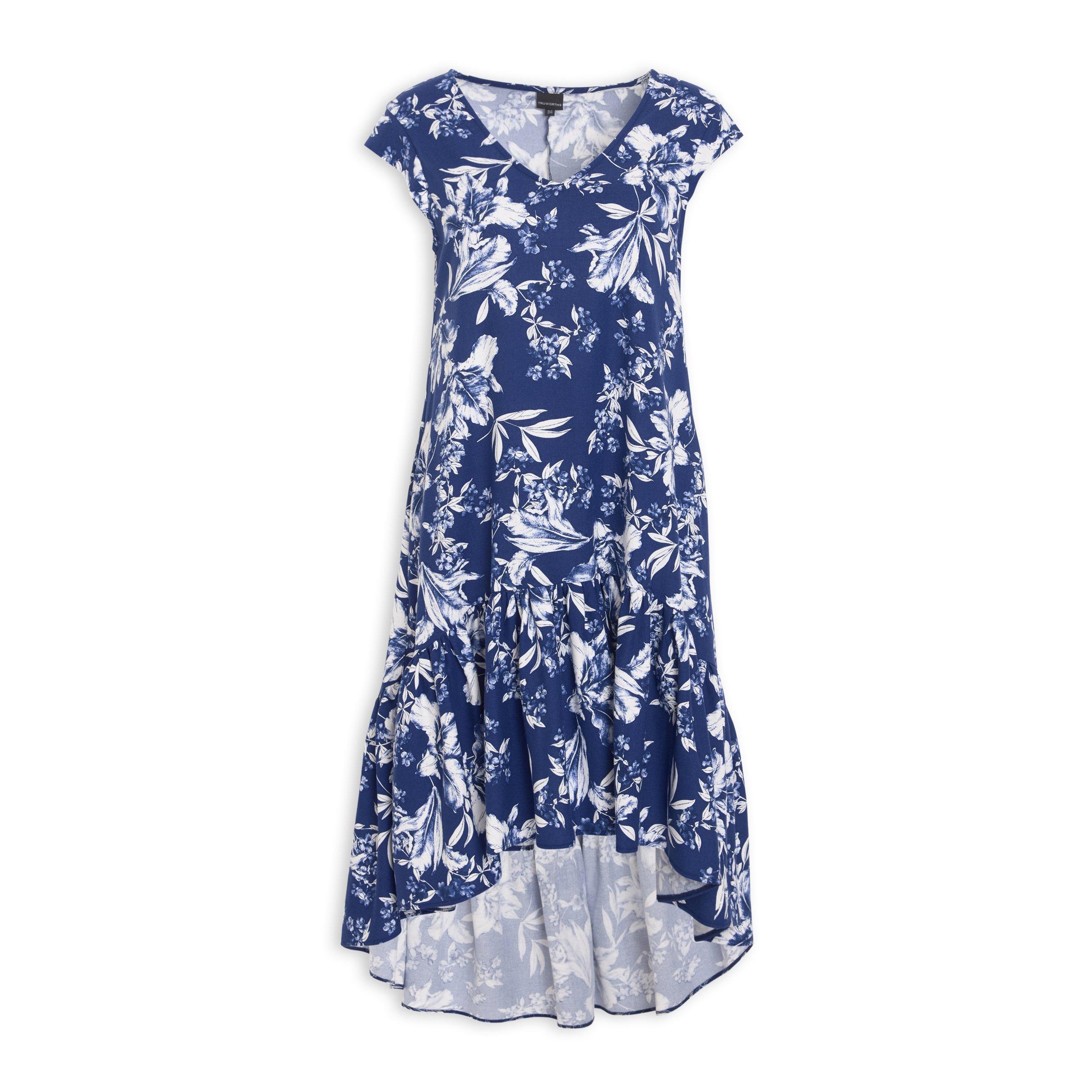 Buy Truworths Blue Printed A-Line Dress Online | Truworths