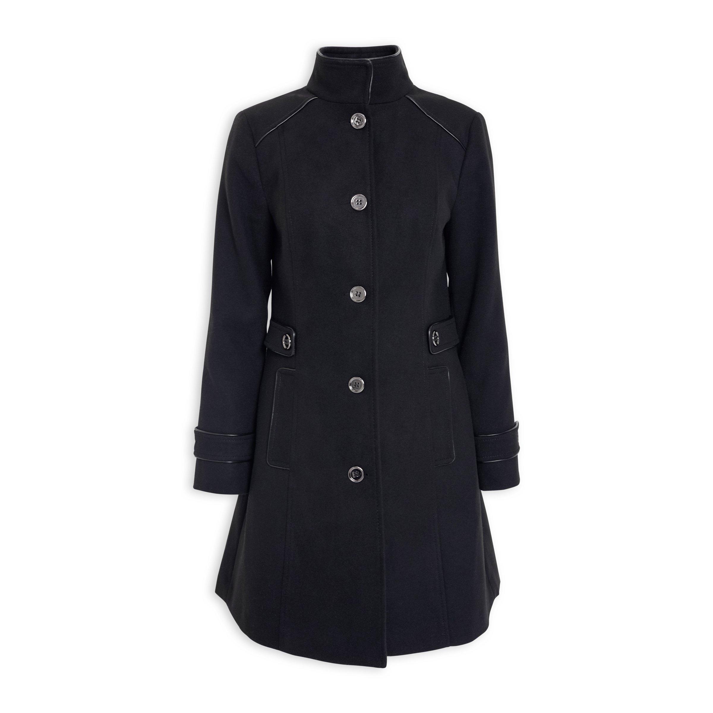 Black Melton Coat