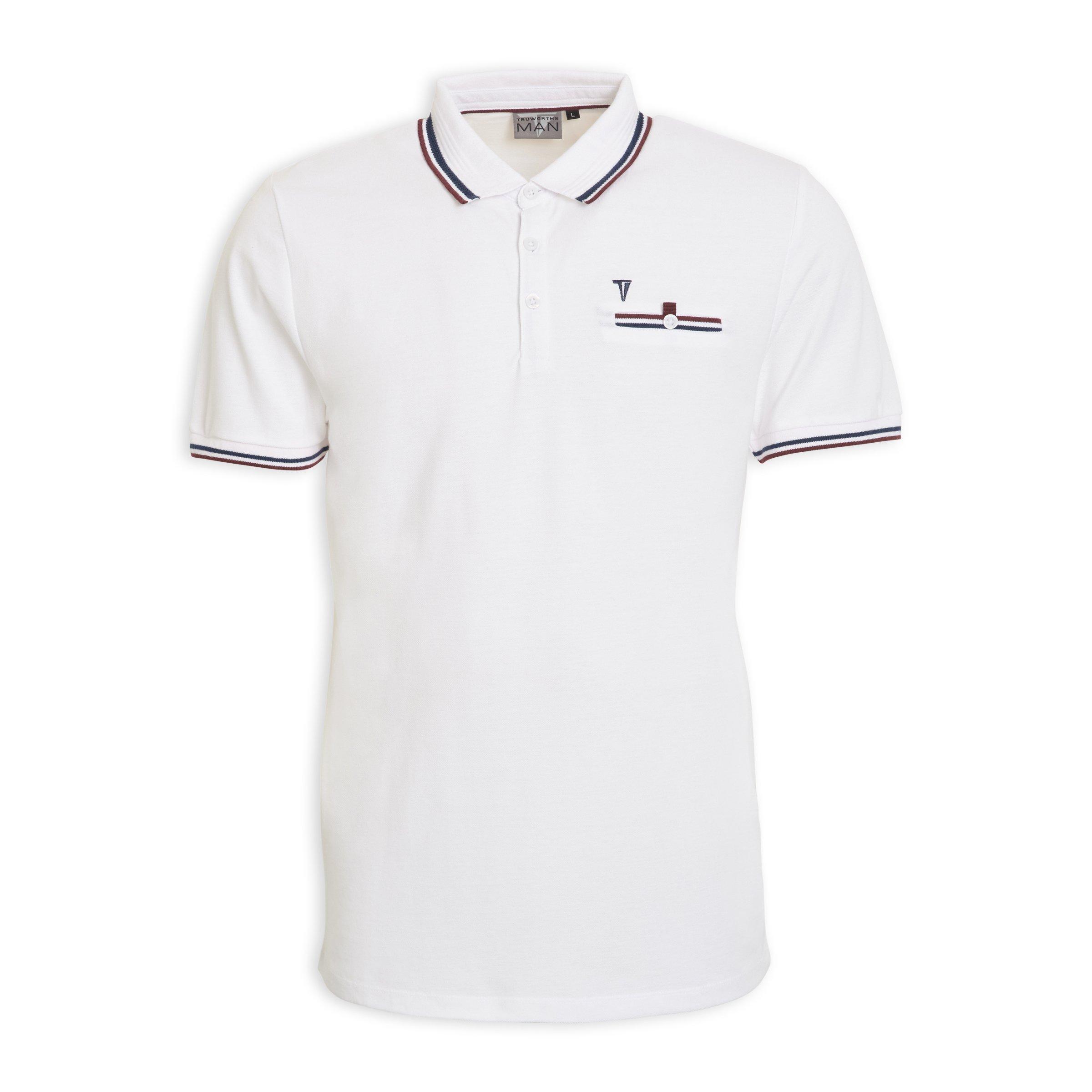 Buy Truworths Man White Polo Shirt Online | Truworths