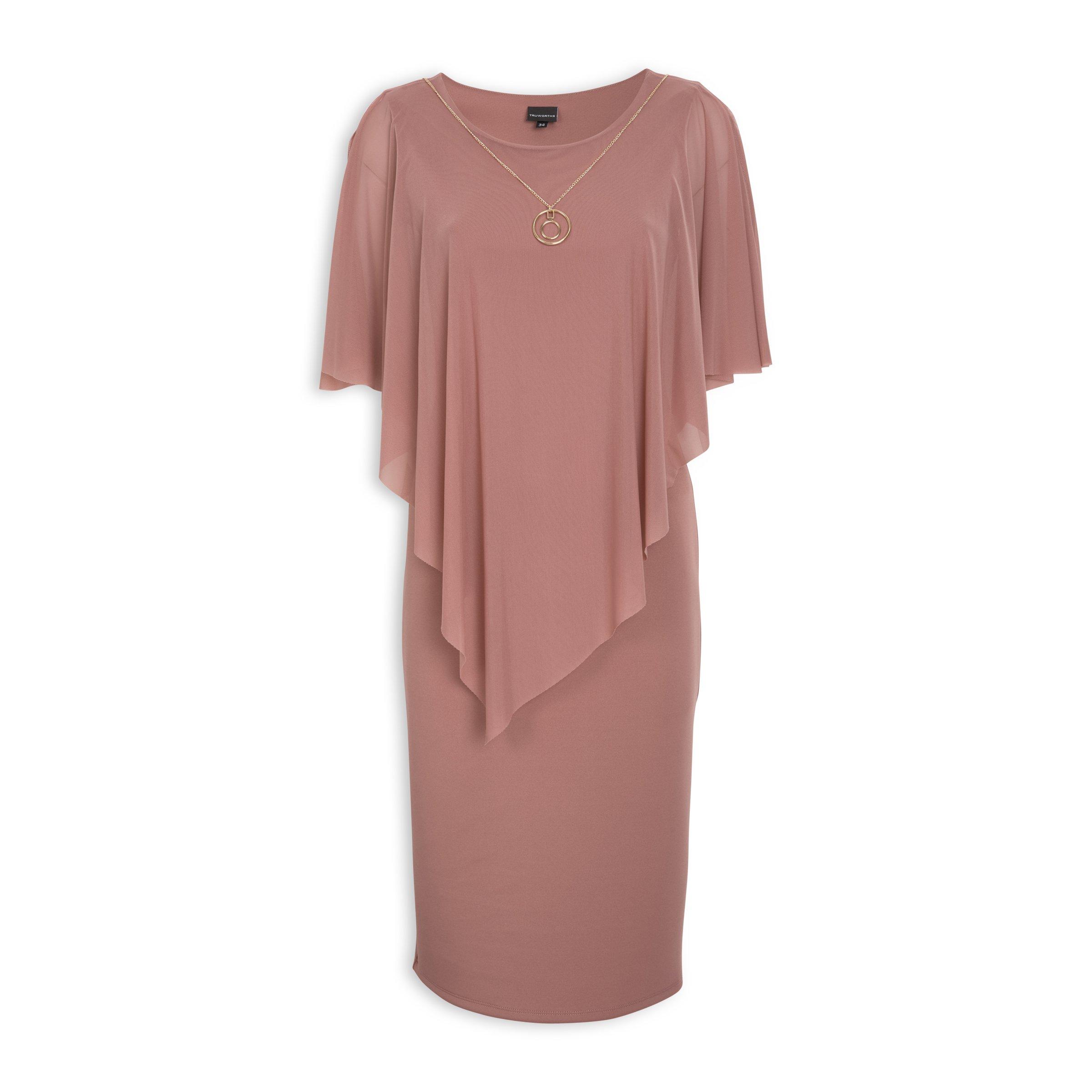 Buy Truworths Pink Overlay Midi Dress Online Truworths