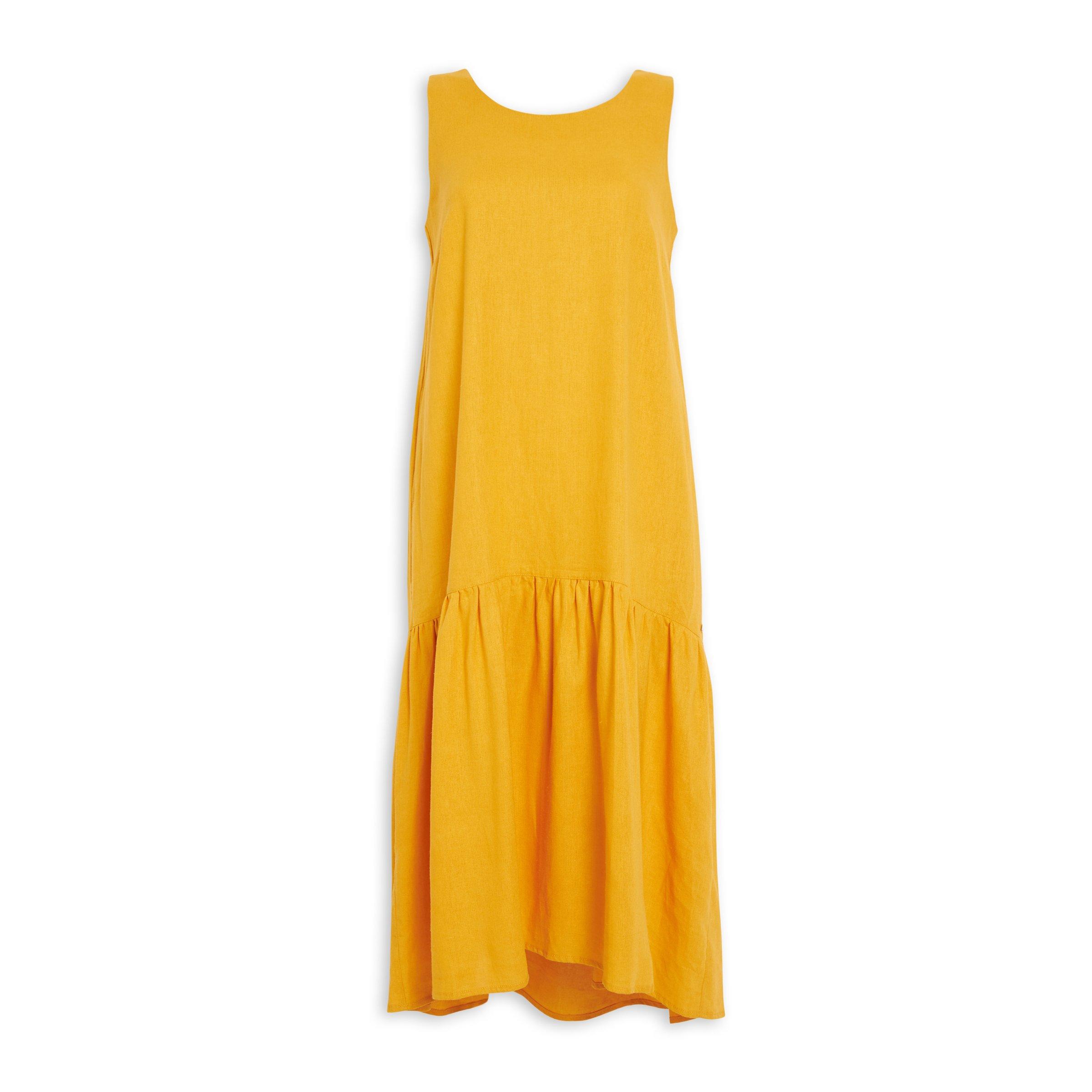 Buy LTD Woman Yellow Linen Dress Online | Truworths