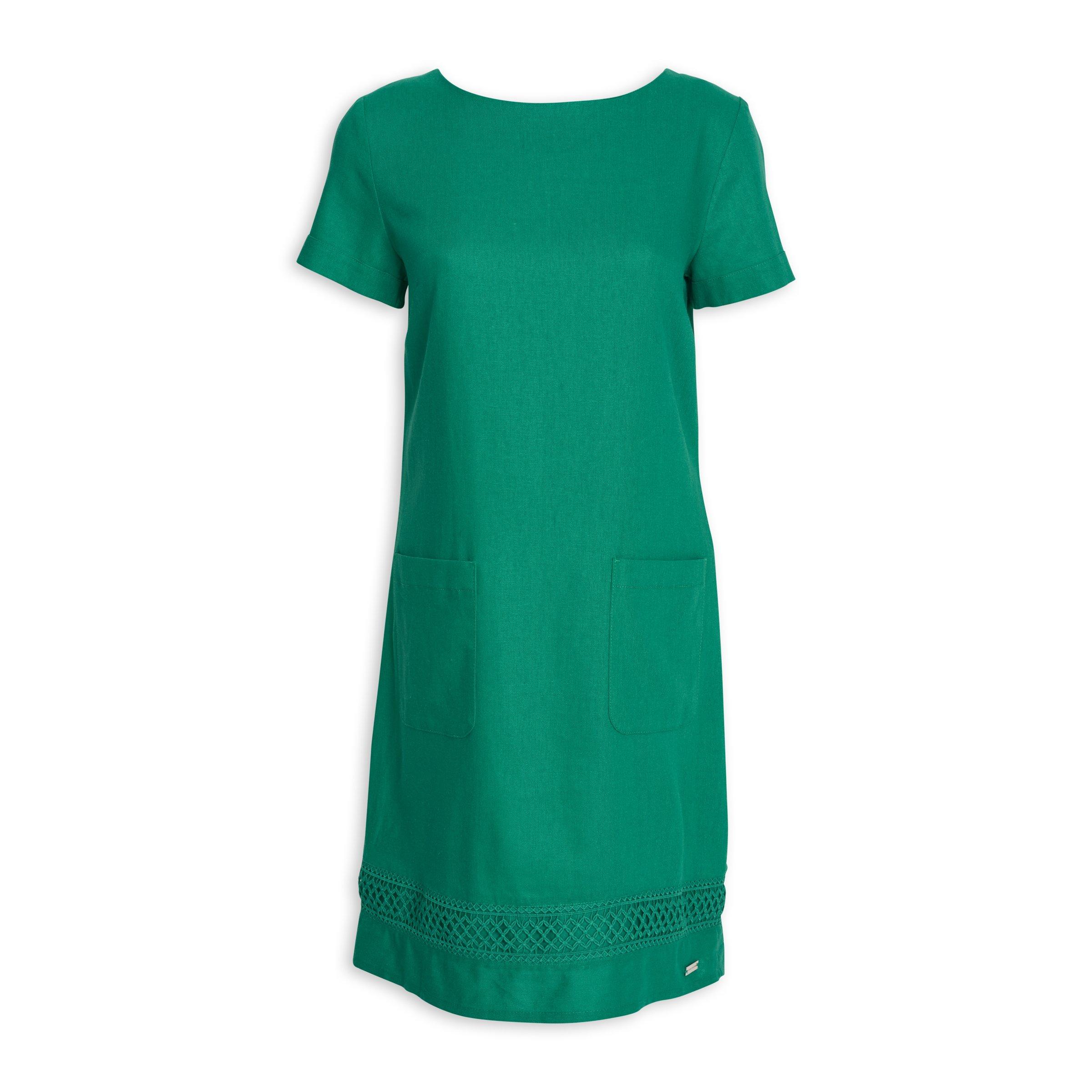 Buy Daniel Hechter Green Linen Dress Online 