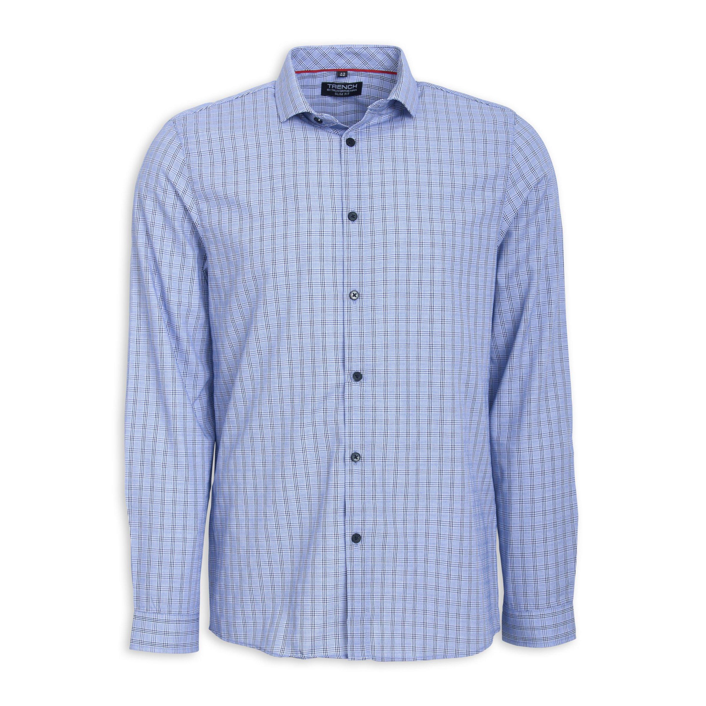 Buy Truworths Man Blue Check Slim Fit Shirt Online Truworths