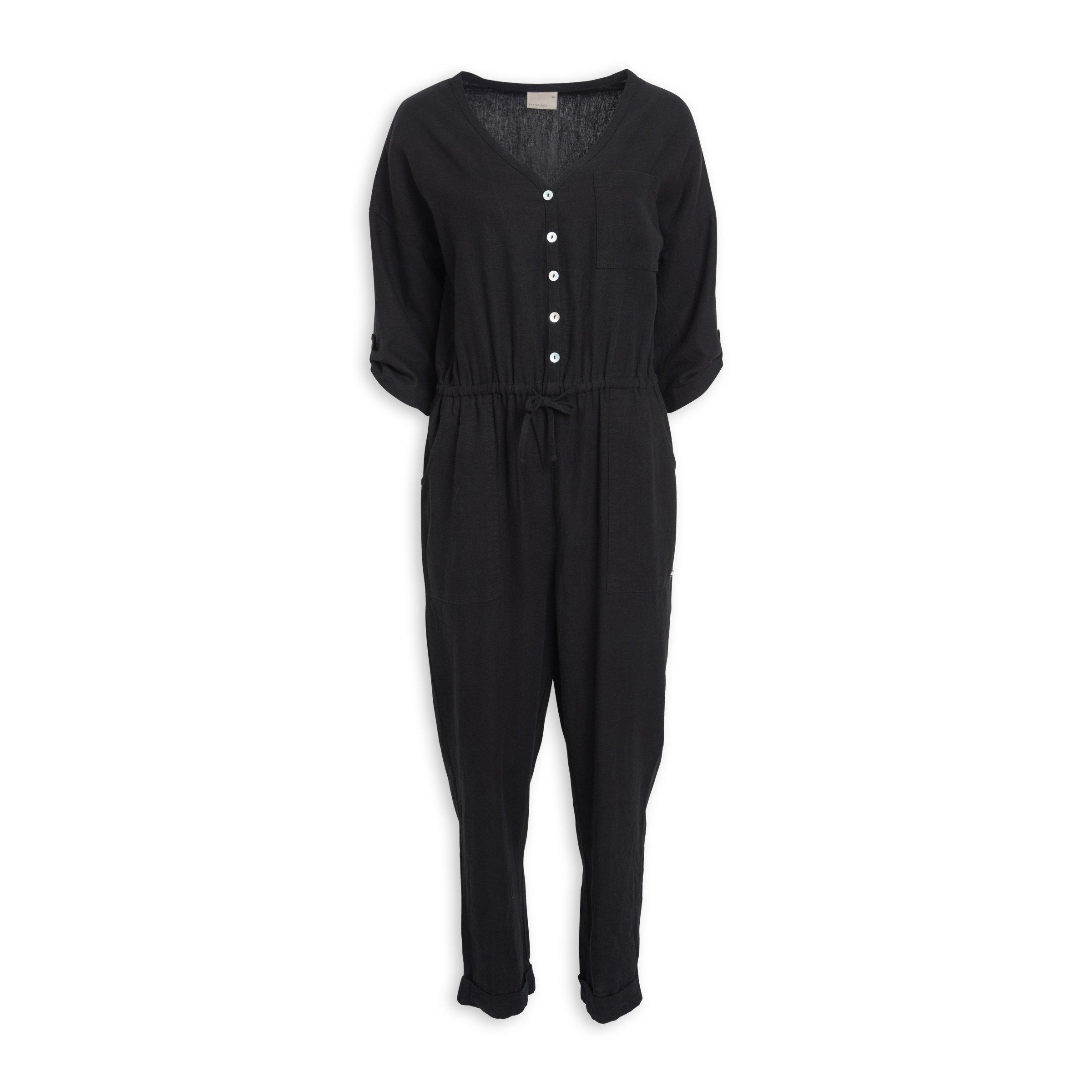 Buy Earthaddict Black Linen Jumpsuit Online | Truworths