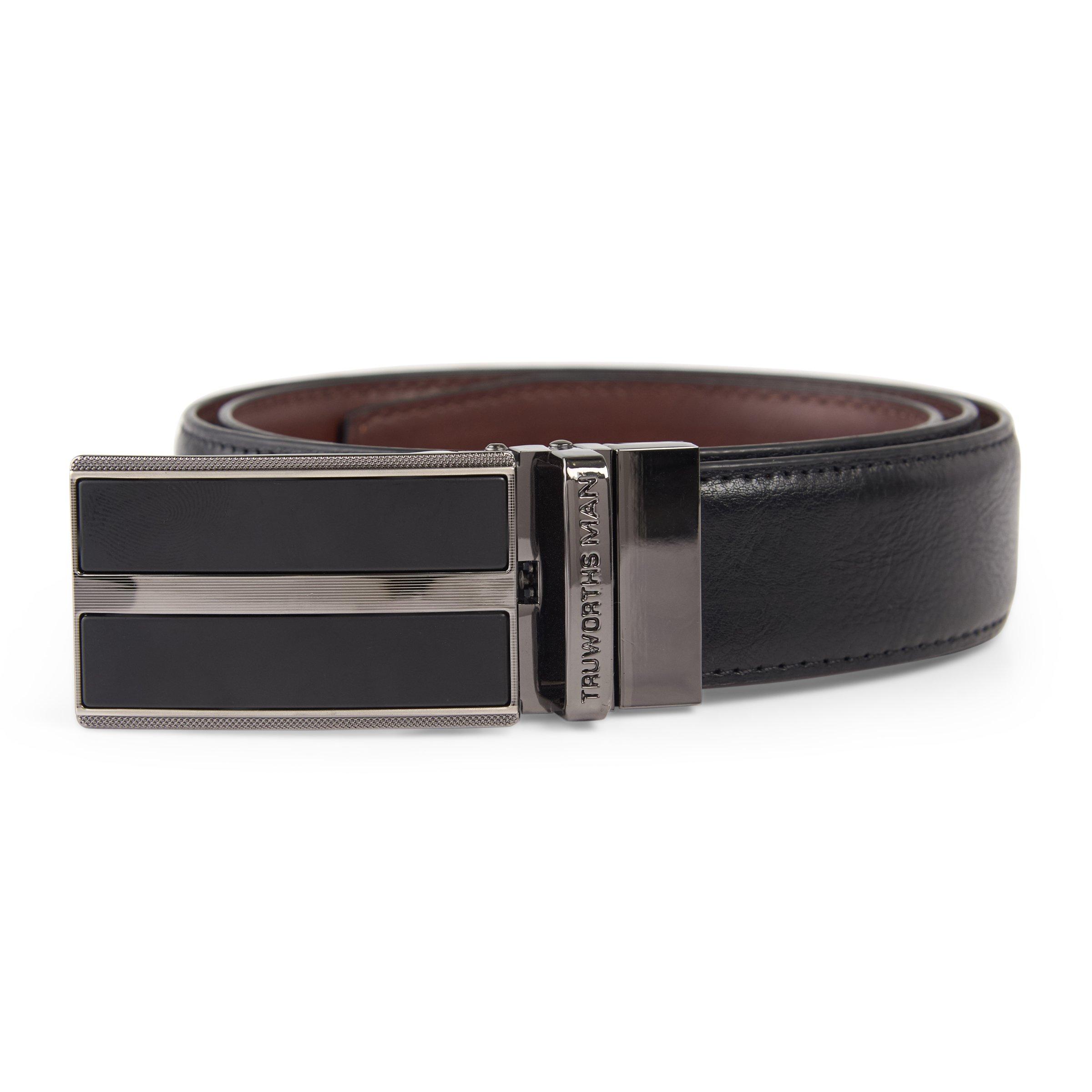 Buy Truworths Man Black Two Tone Belt Online | Truworths