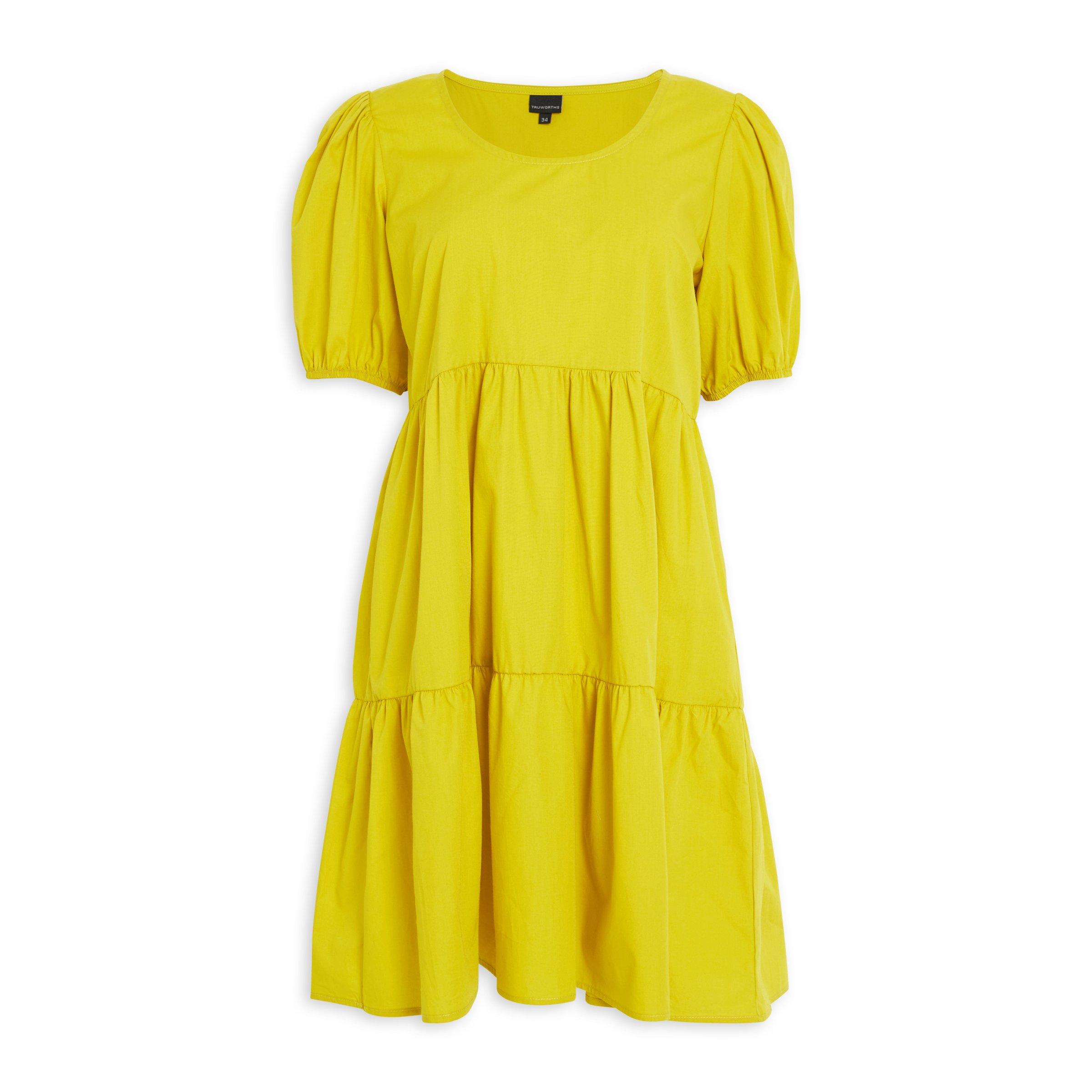 Buy Truworths Yellow Tiered Dress Online | Truworths