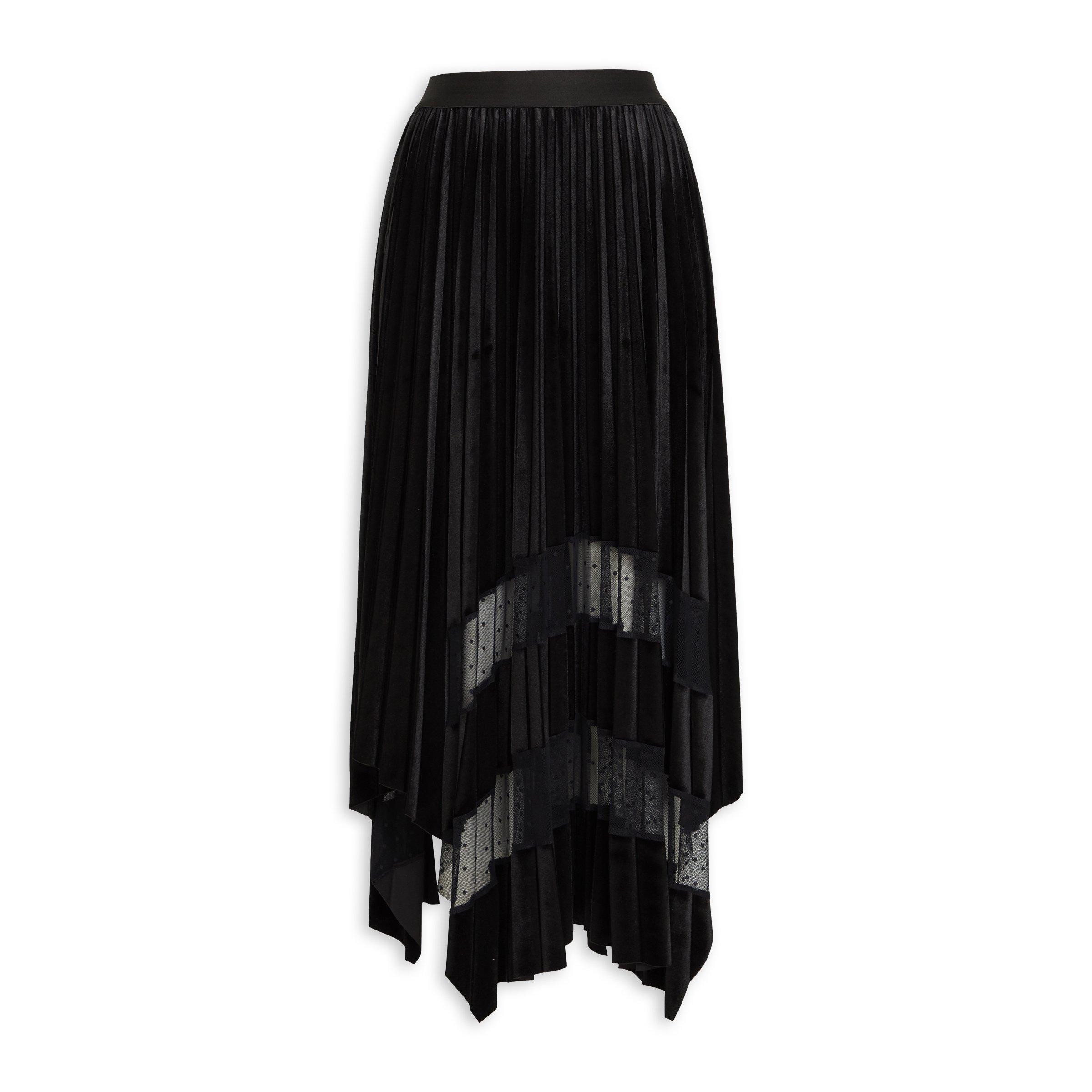 Buy Truworths Black Velour Skirt Online | Truworths