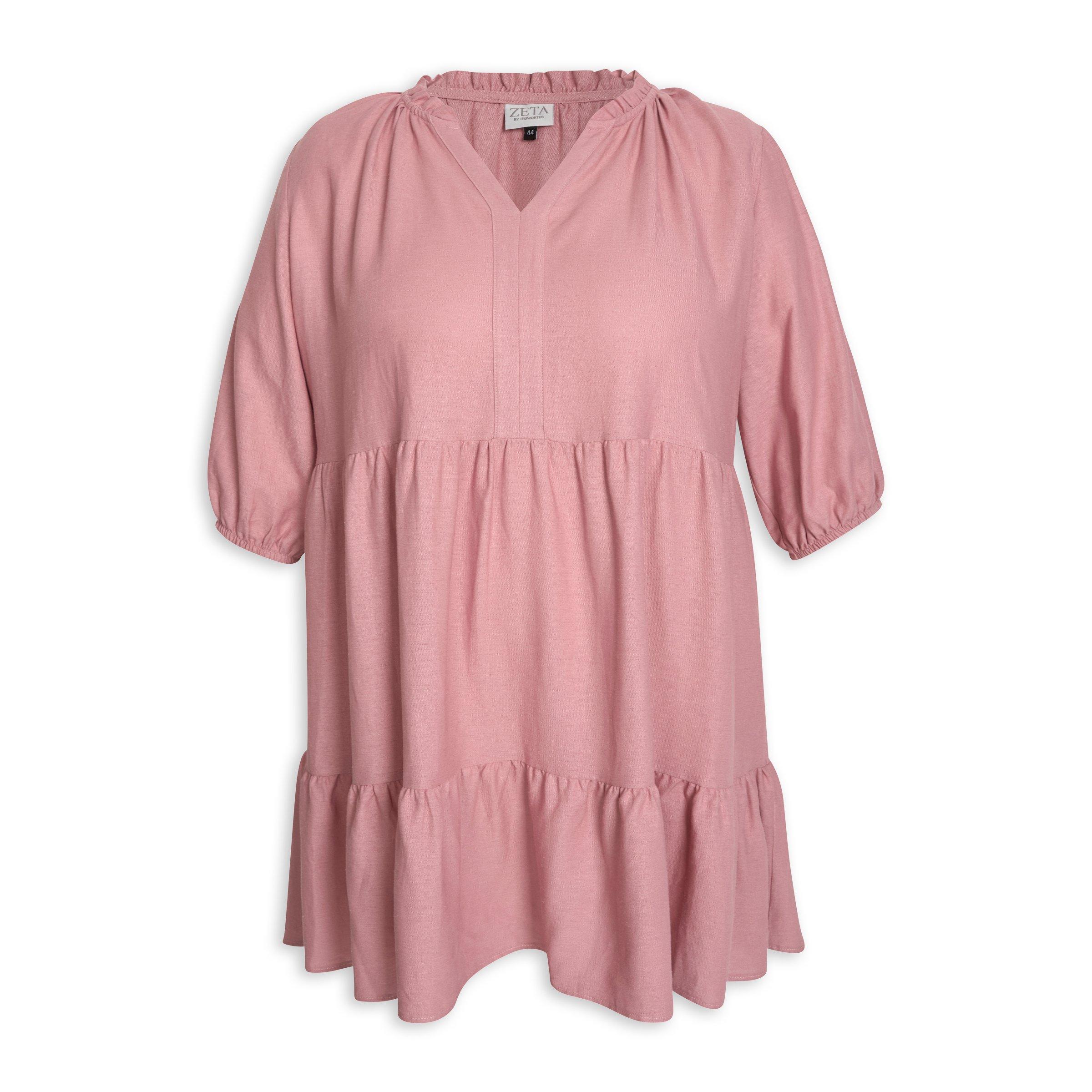 Buy Zeta Pink Tiered Dress Online | Truworths