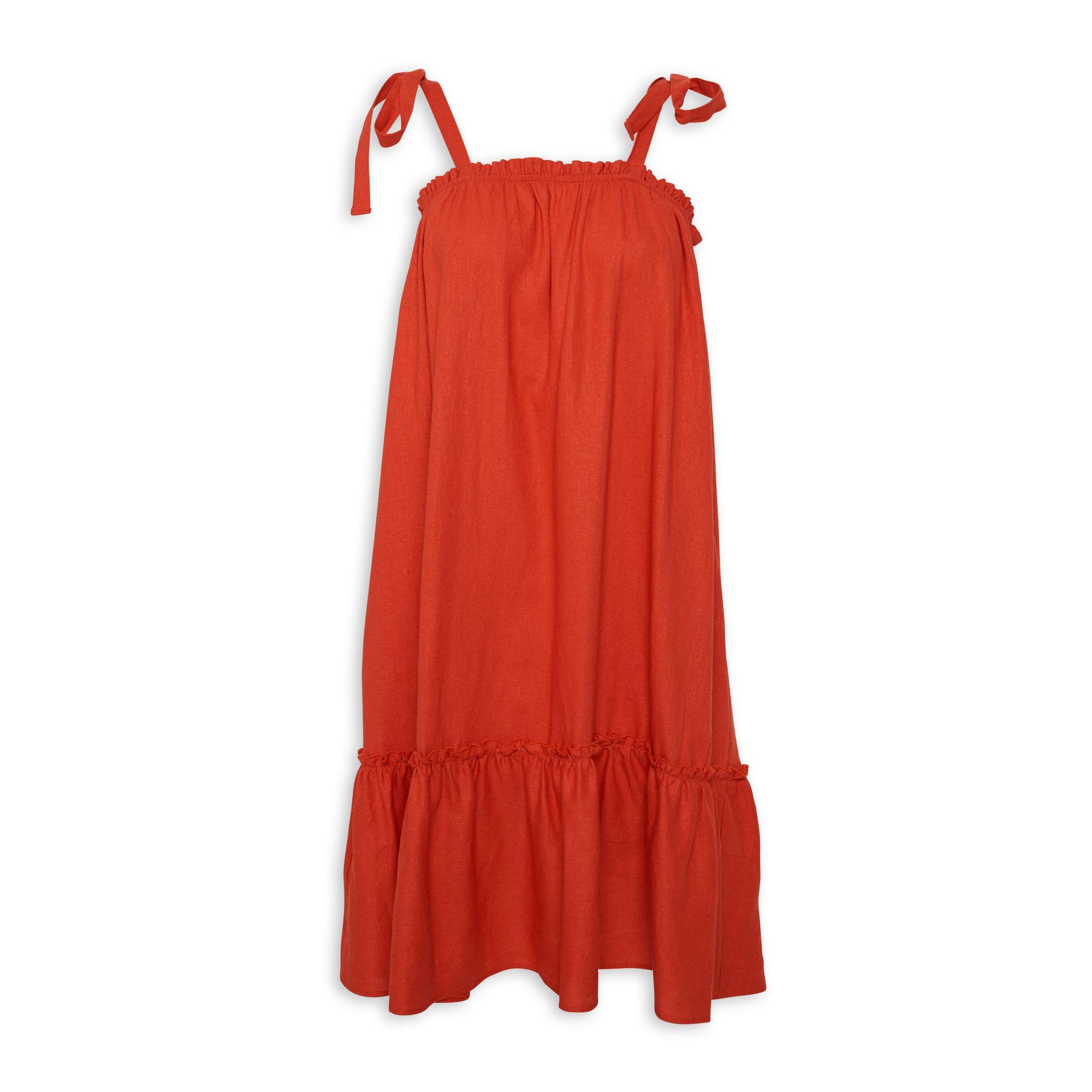 Buy Truworths Orange Linen Dress Online | Truworths