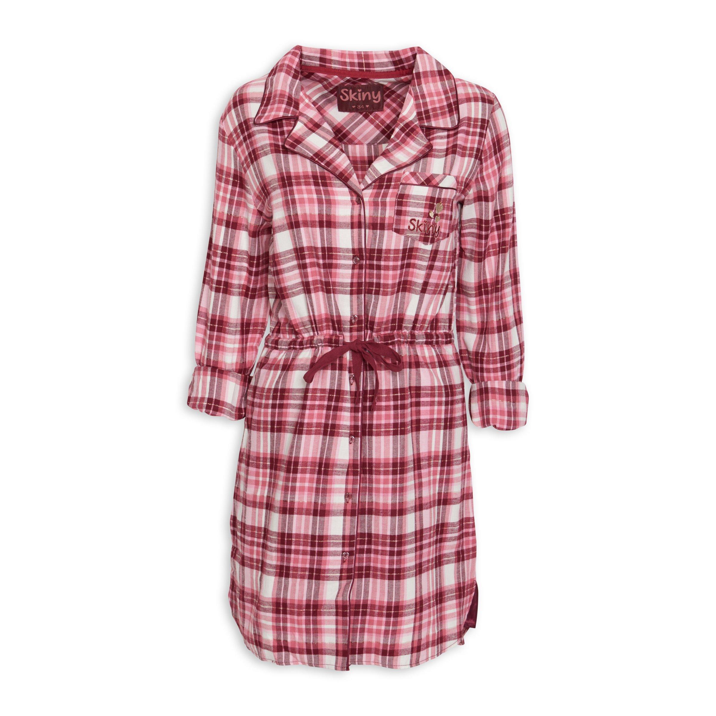 Buy Skiny Pink Check Sleep Dress Online Truworths