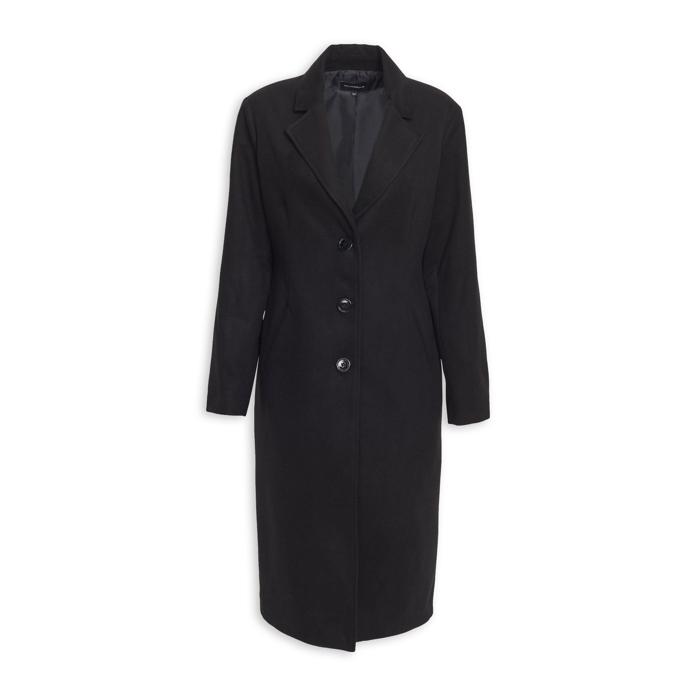 Buy Truworths Black Minimal Coat Online Truworths
