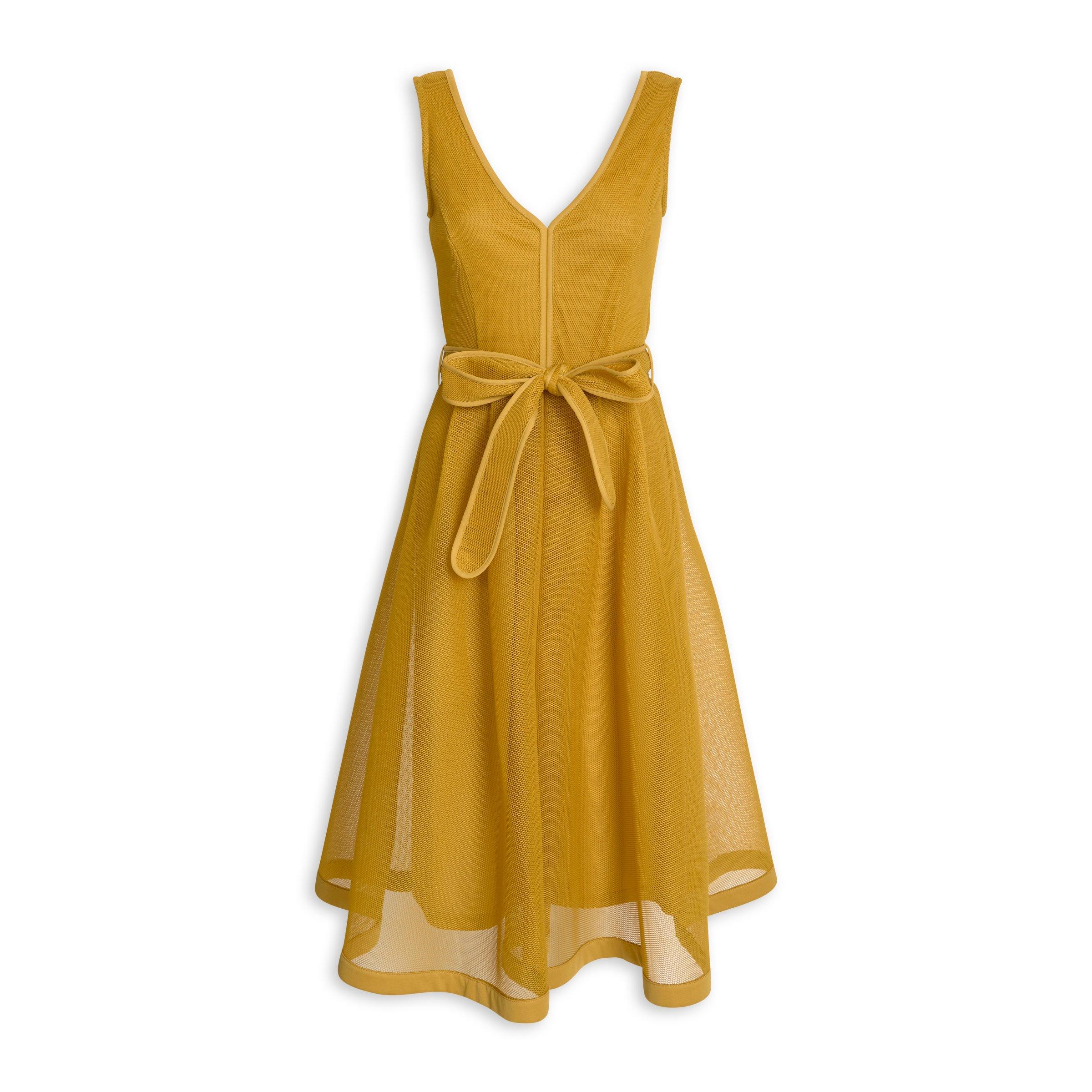 Buy Essence Yellow Fit & Flare Dress Online Truworths