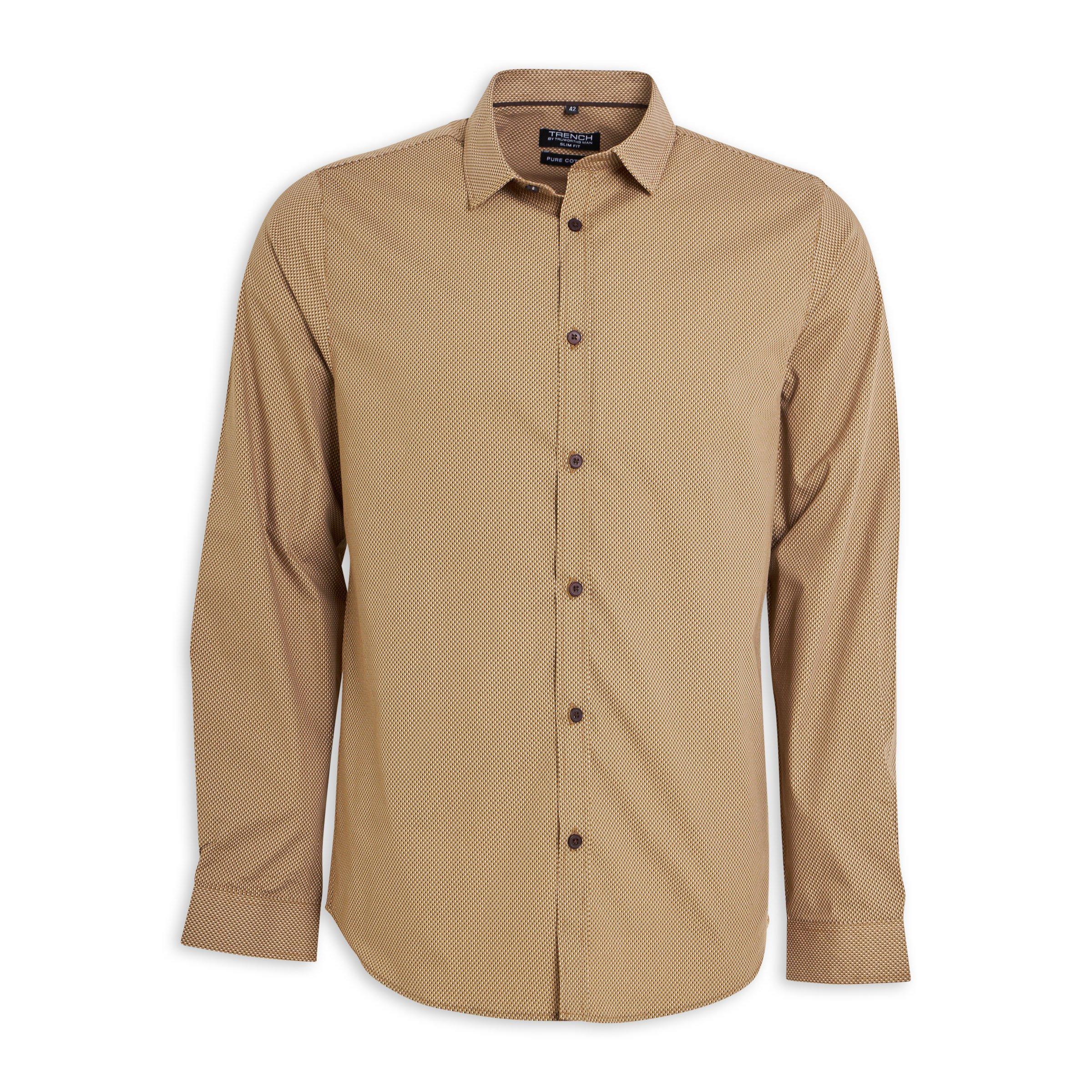 Buy Truworths Man Stone Slim Fit Shirt Online Truworths