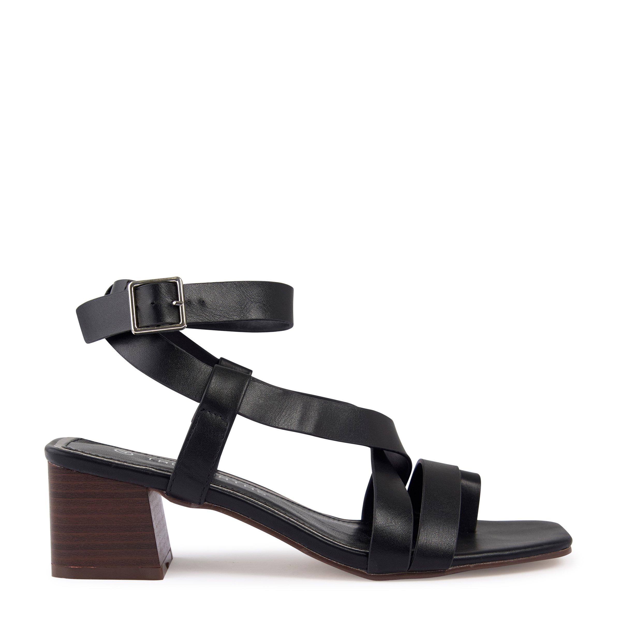 Buy Truworths Black Block Heel Sandal Online | Truworths