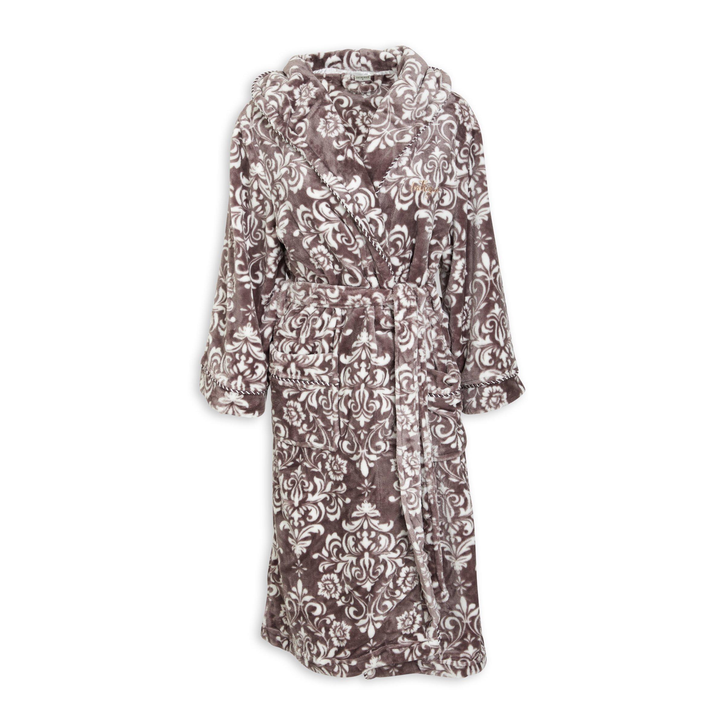 Mocha Printed Gown (3012027) | Intrigue