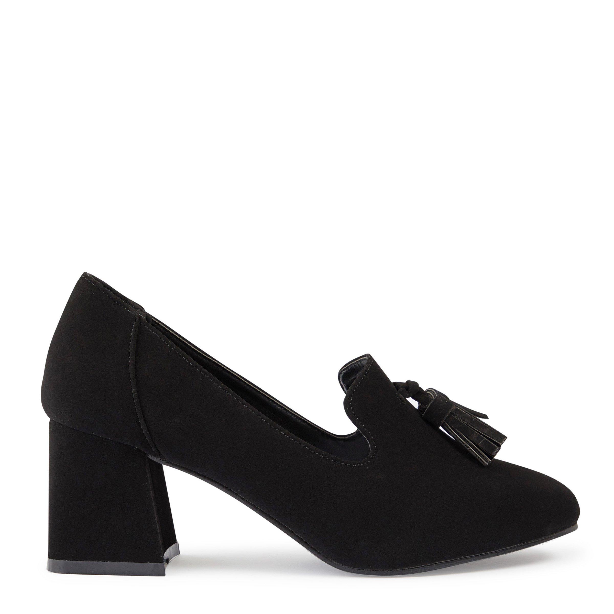 Black Heeled Loafer