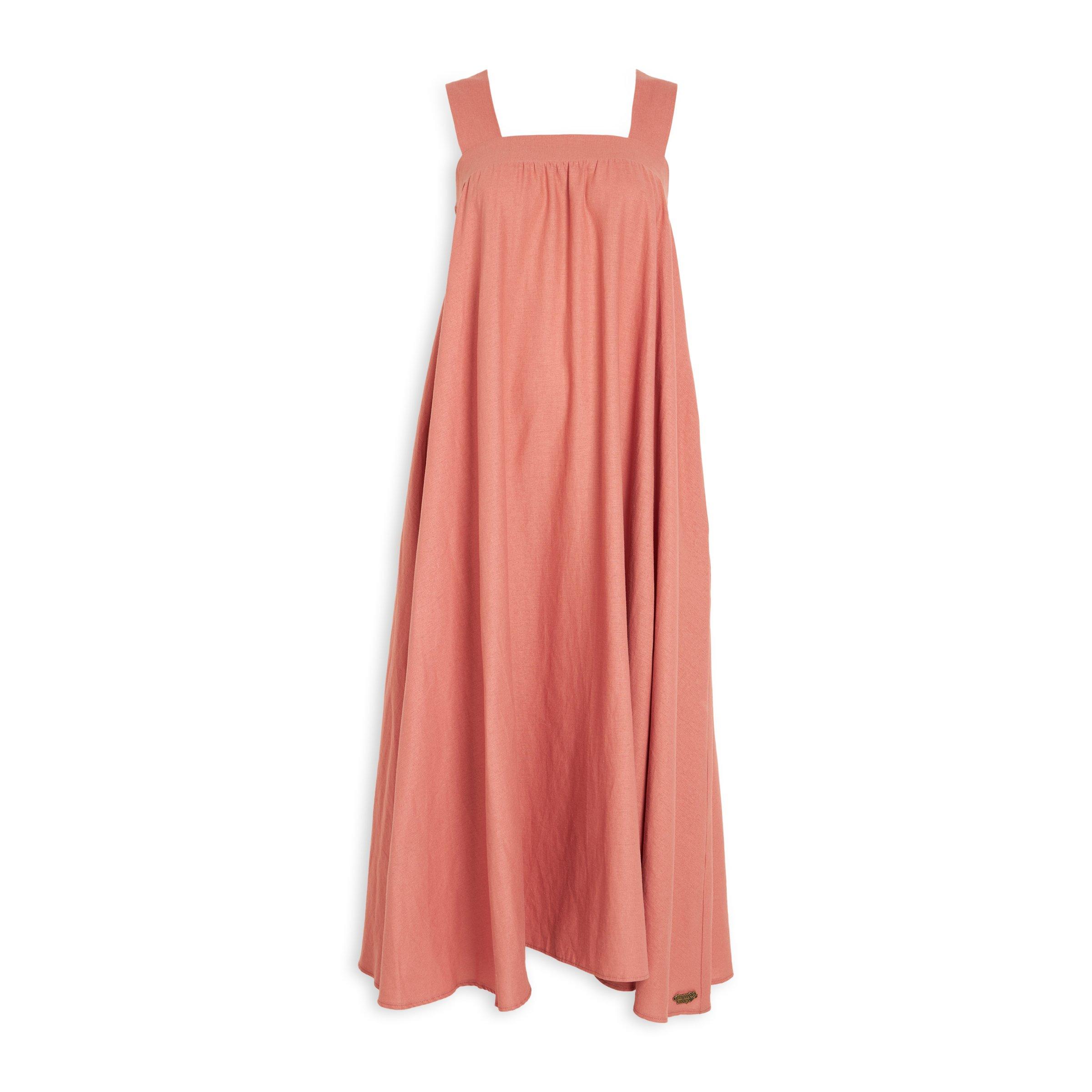 Buy Ginger Mary Pink Linen Maxi Dress Online | Truworths
