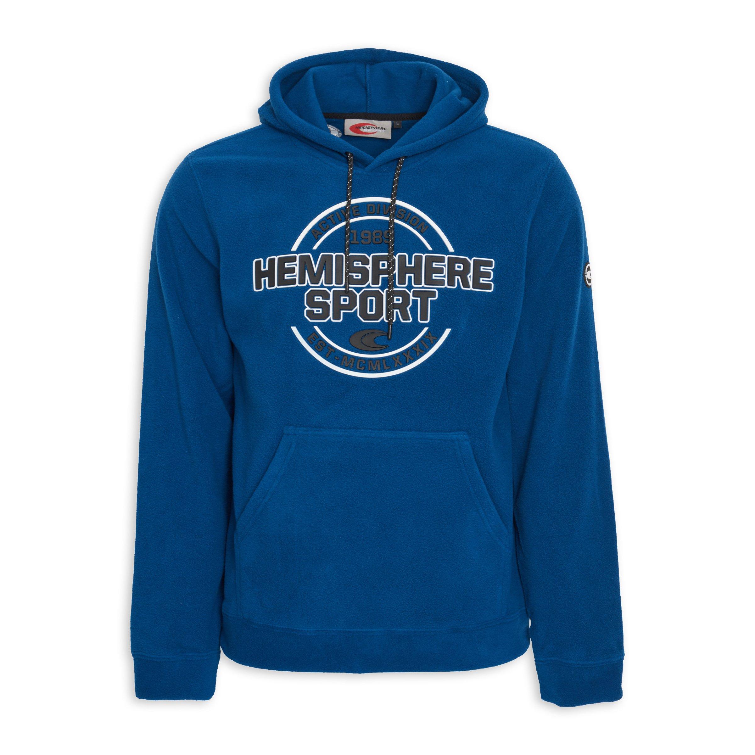 Buy Hemisphere Sport Cobalt Fleece Hoodie Online | Truworths