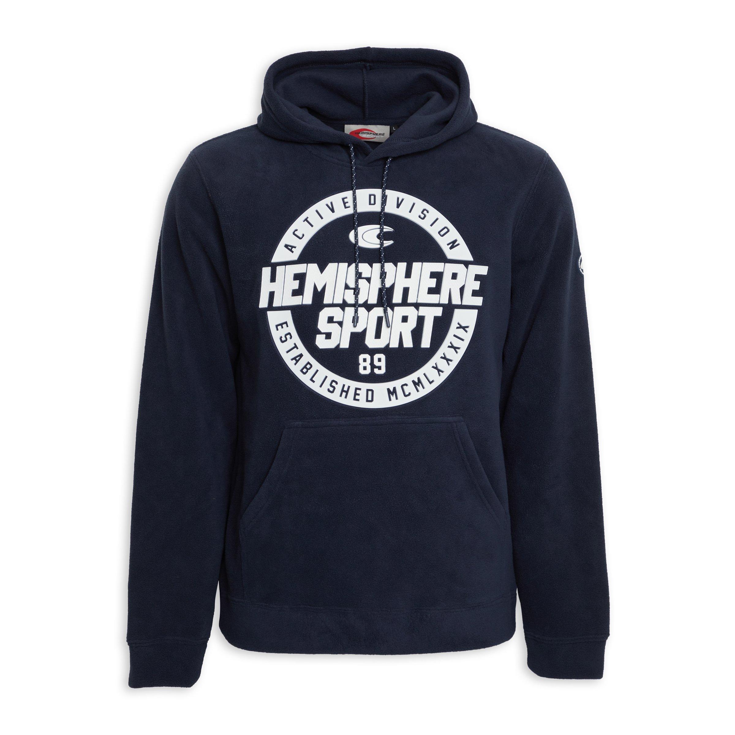 Buy Hemisphere Sport Navy Polar Fleece Hoodie Online | Truworths