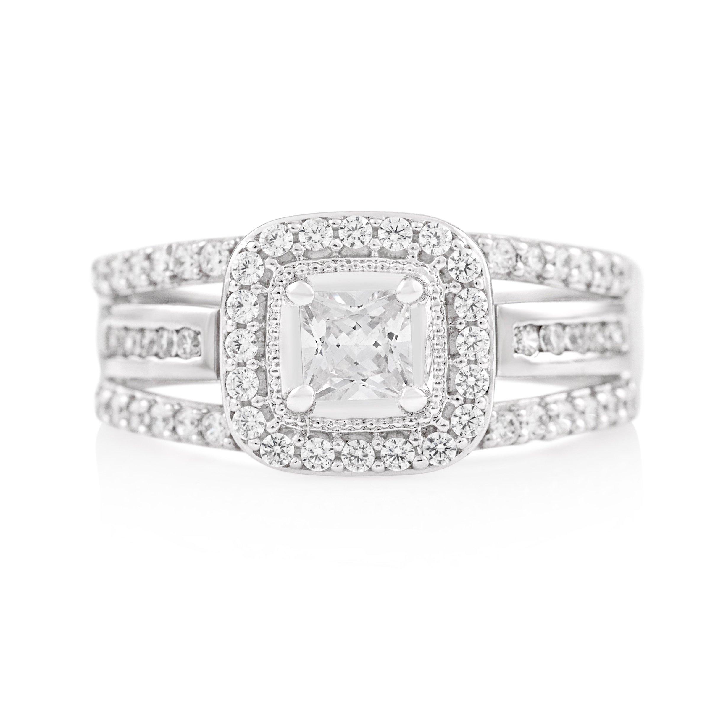 Buy Sterling Silver Square Centre Ring Online Truworths