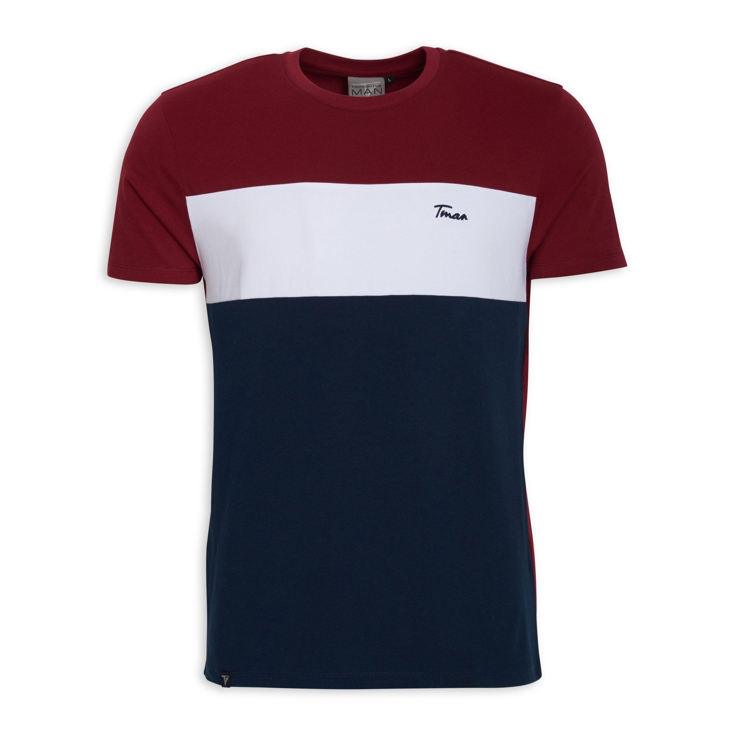 Buy Truworths Man Blue Colour Block Tee Online Truworths
