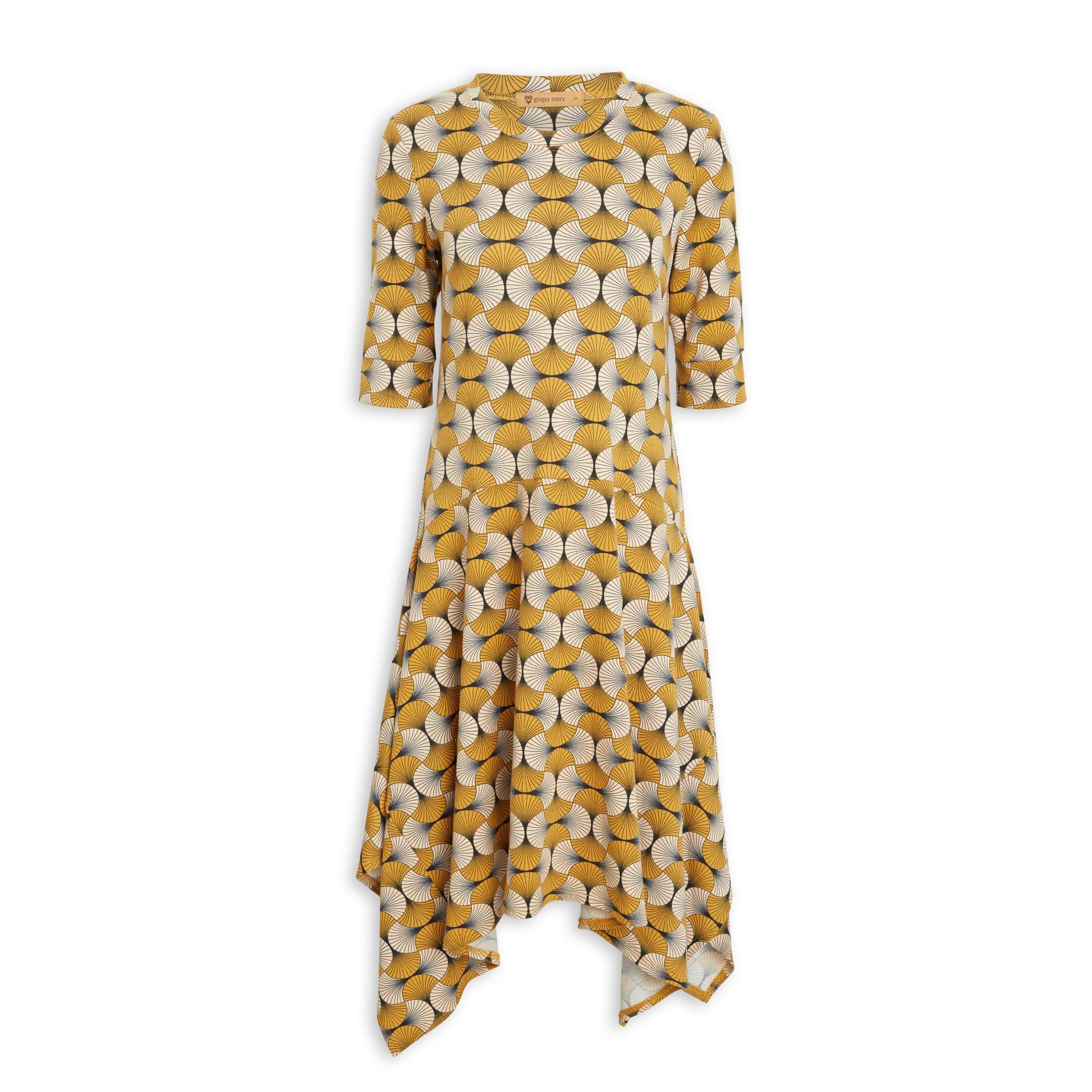 Buy Ginger Mary Yellow Print Dress Online | Truworths