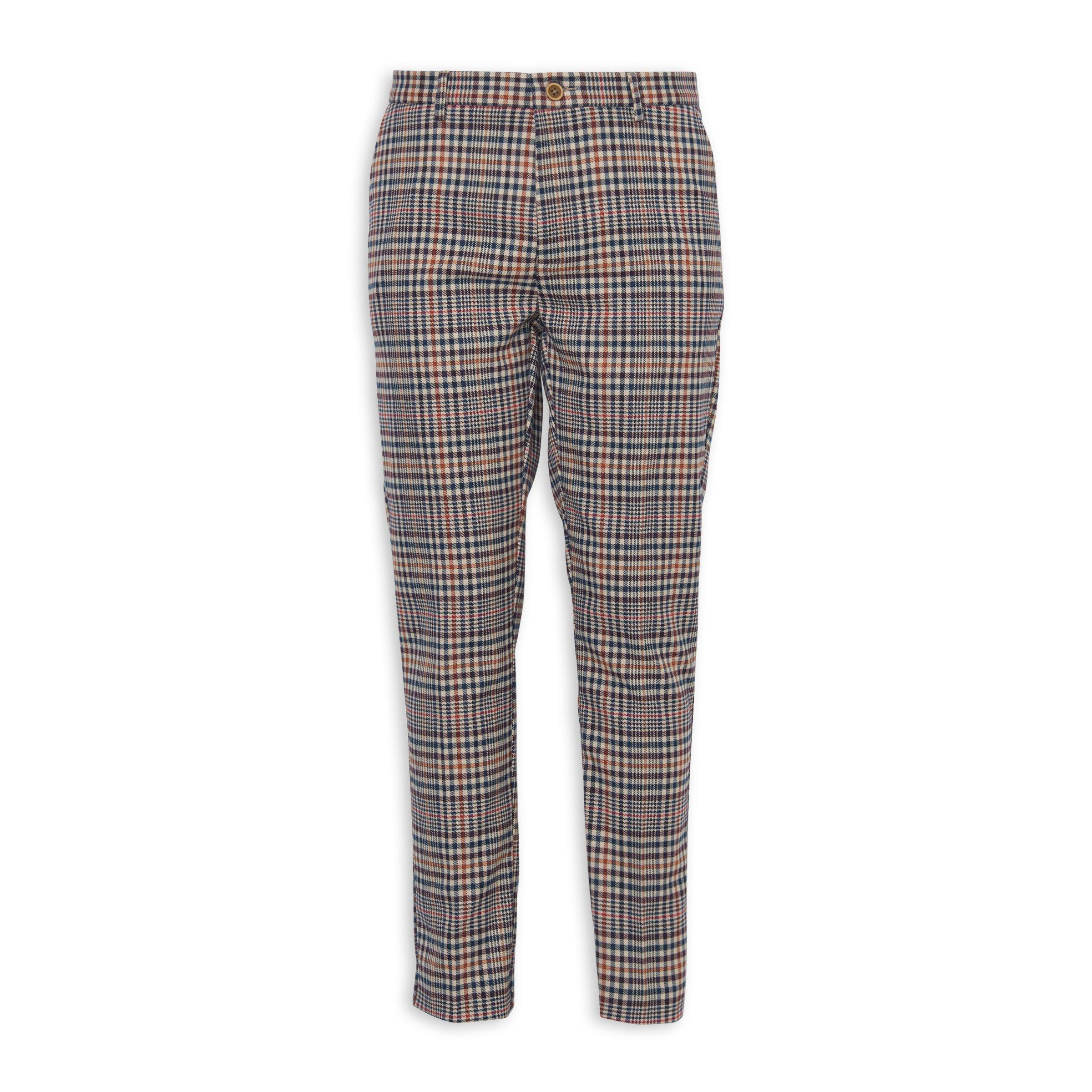 Buy Studio Brown Check Trousers Online | Truworths