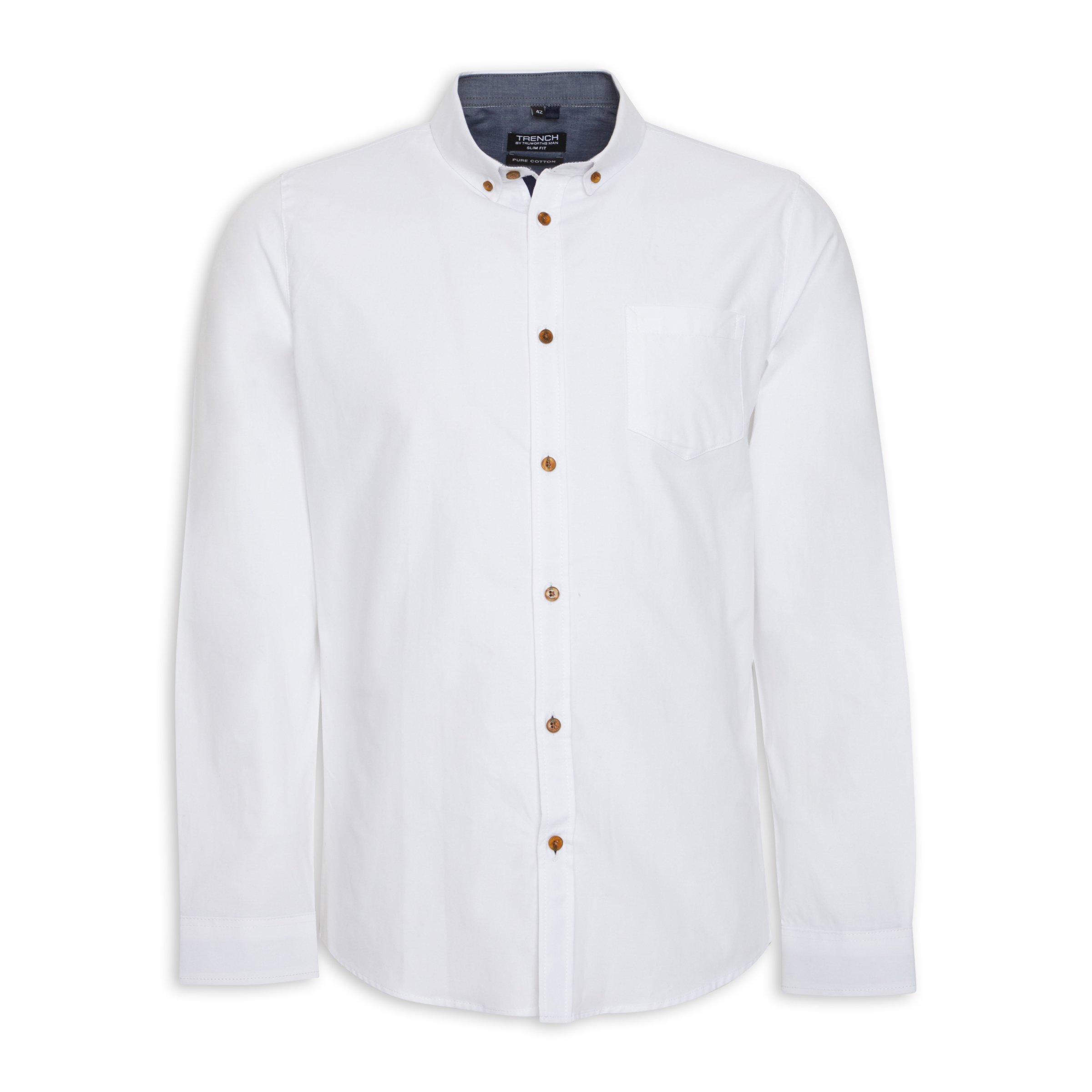 Buy Truworths Man White Oxford Shirt Online | Truworths