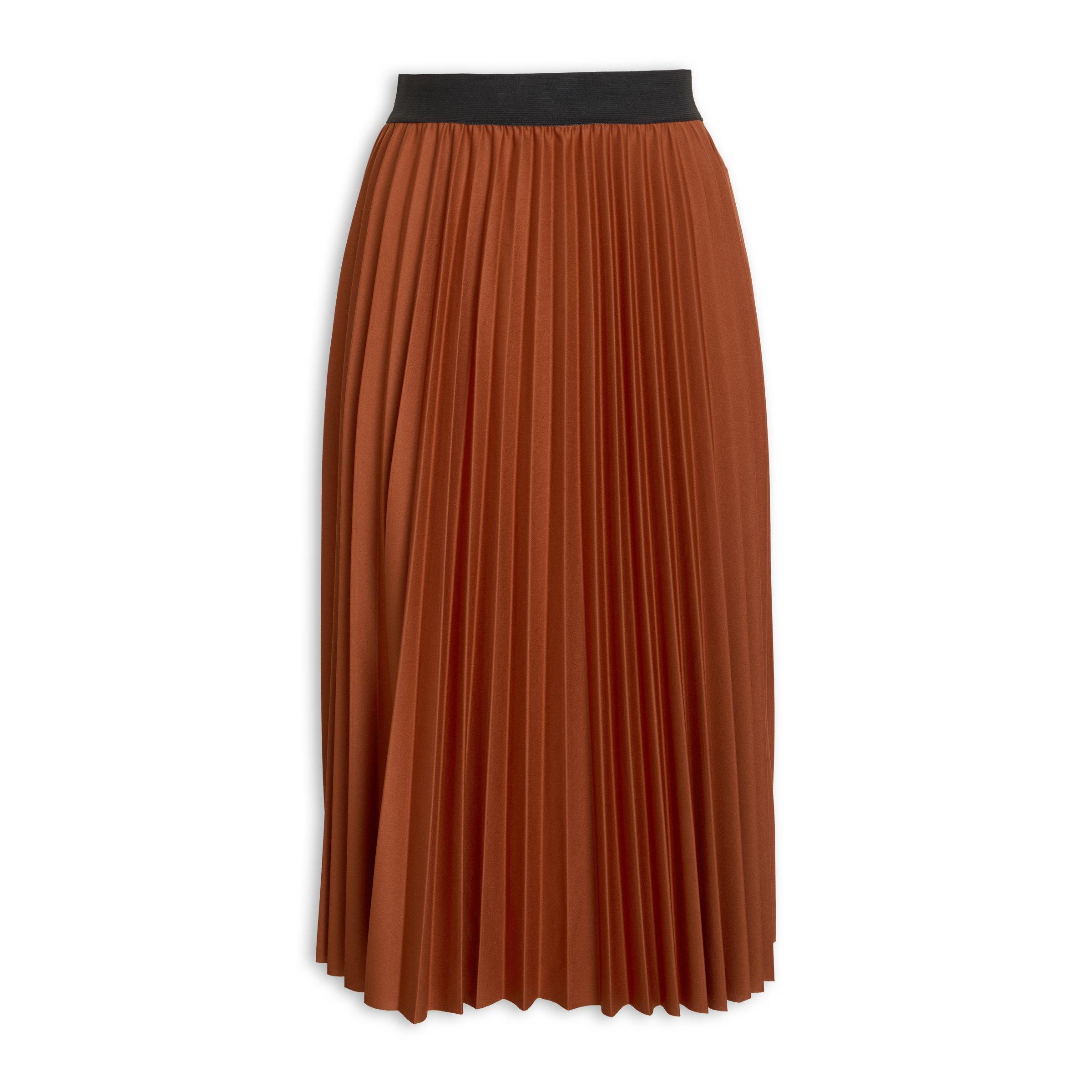 Buy Truworths Rust Pleated Skirt Online | Truworths