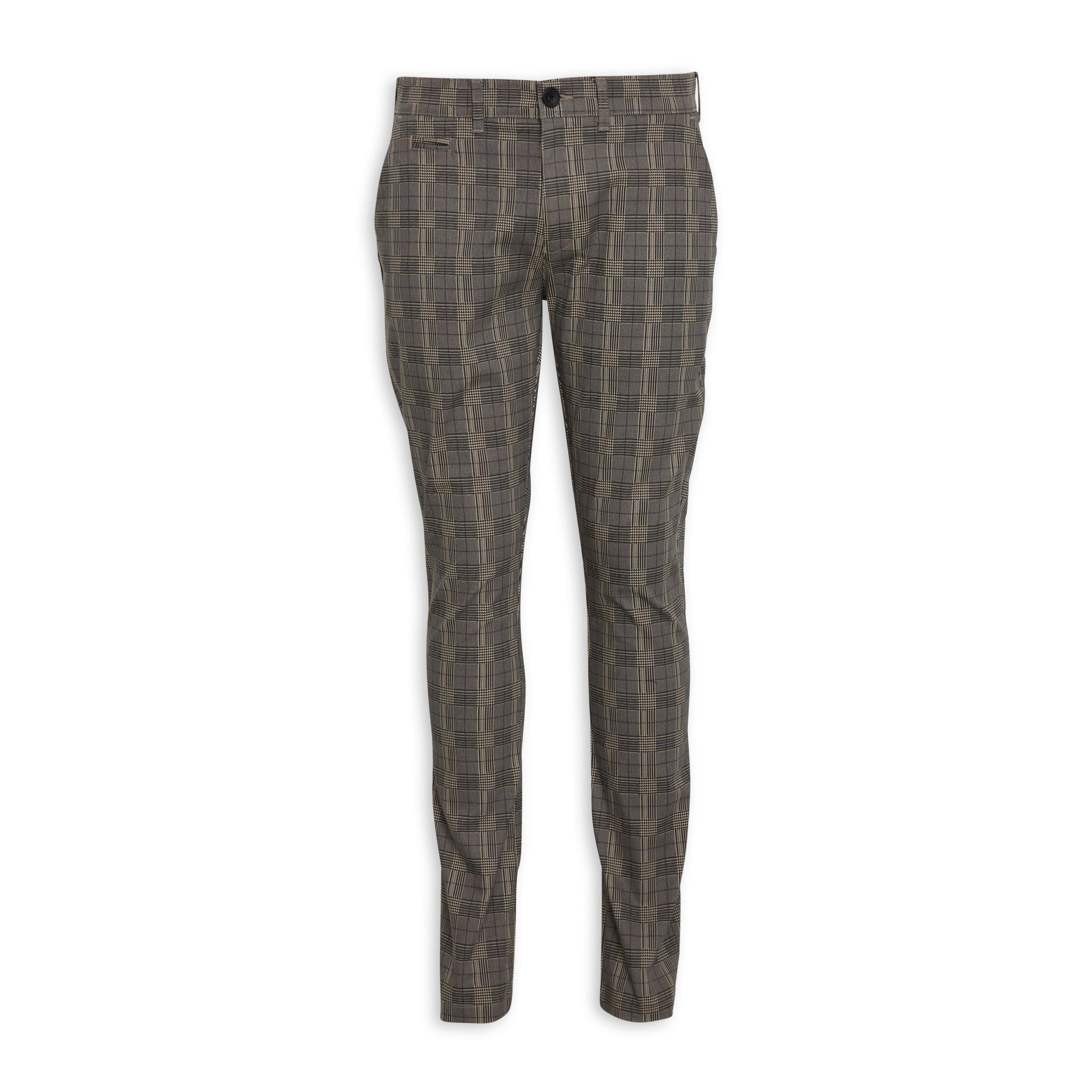 Buy UZZI Grey Check Cropped Pant Online Truworths