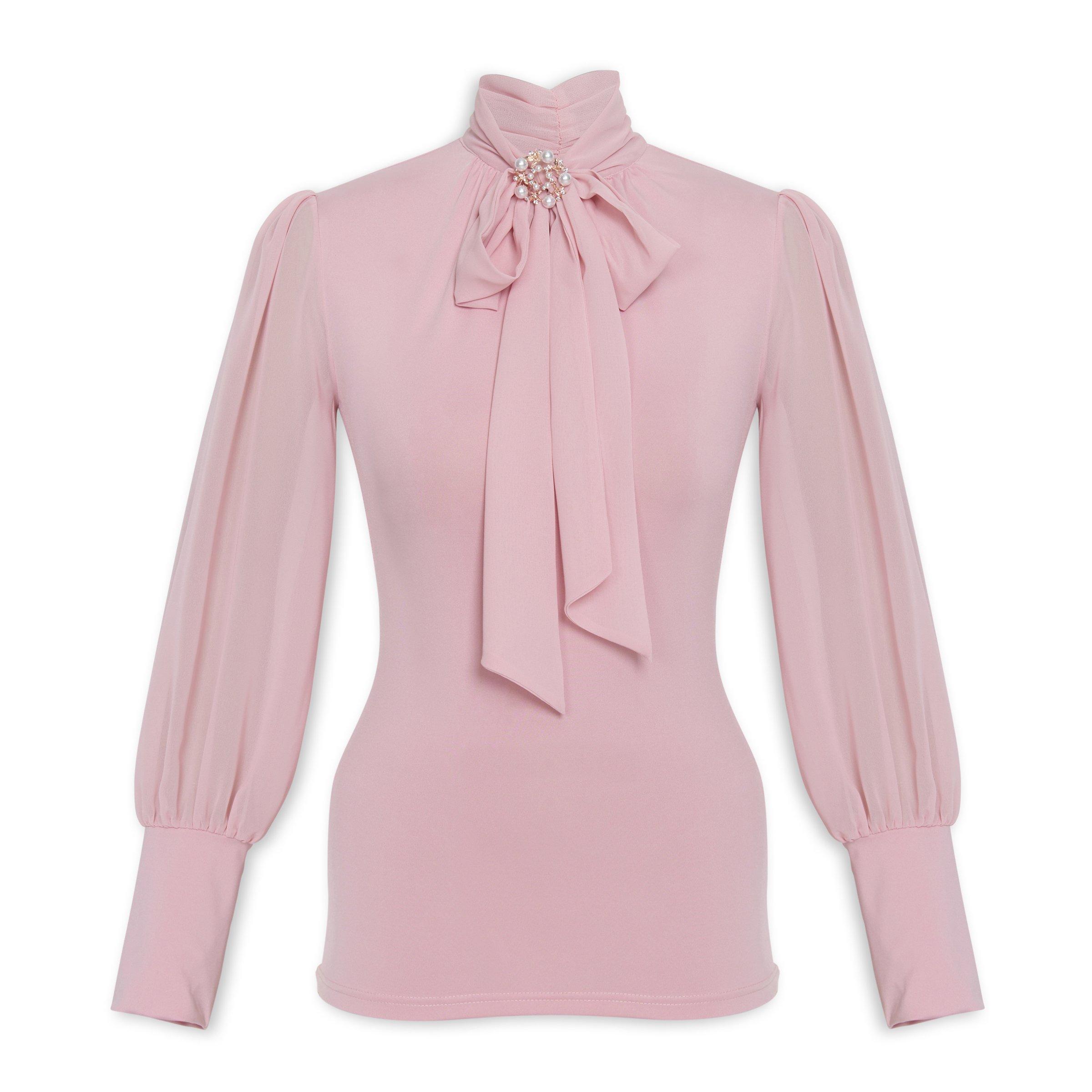 Buy Truworths Pink Kitty Tie Blouse Online | Truworths