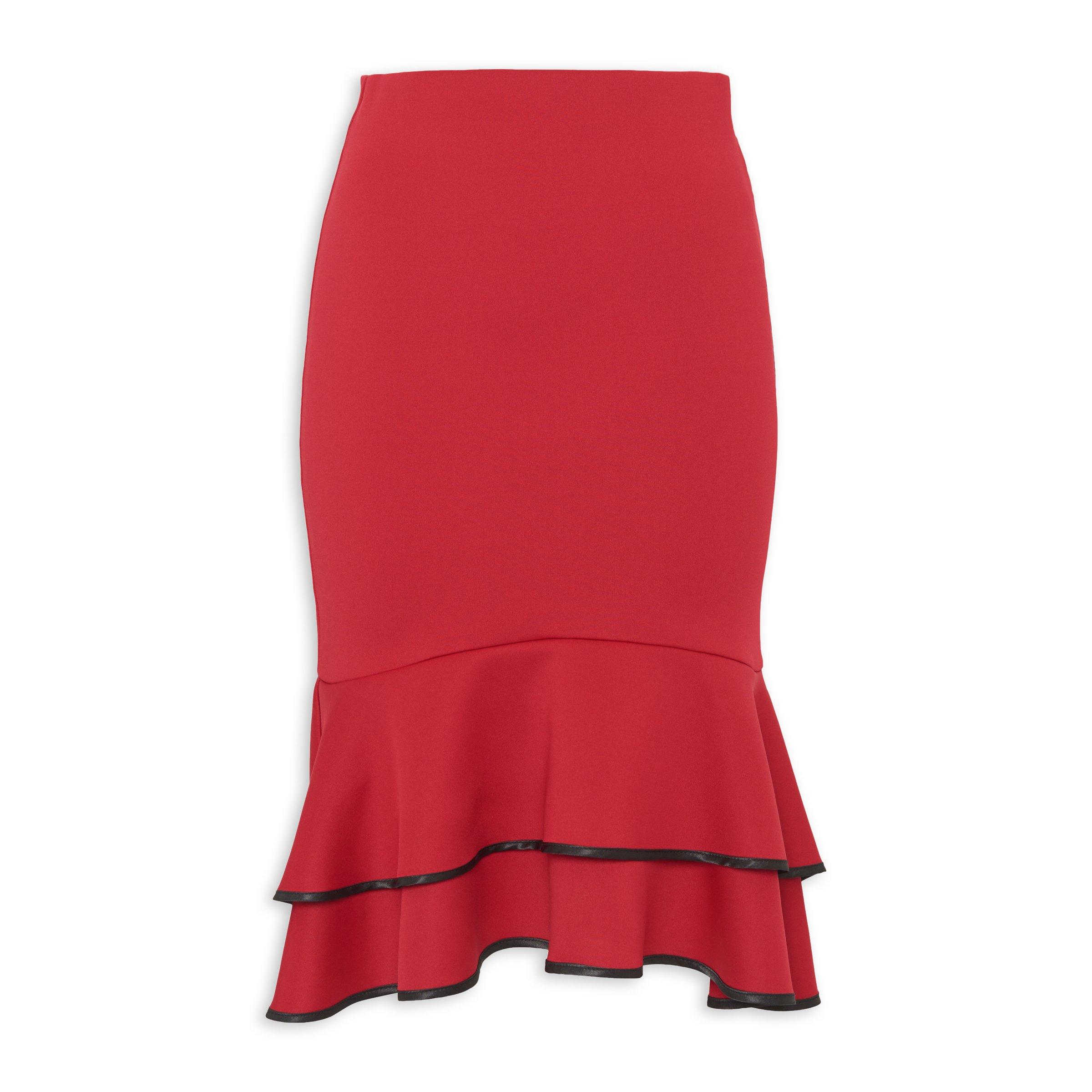Buy Truworths Red Pencil Skirt Online | Truworths