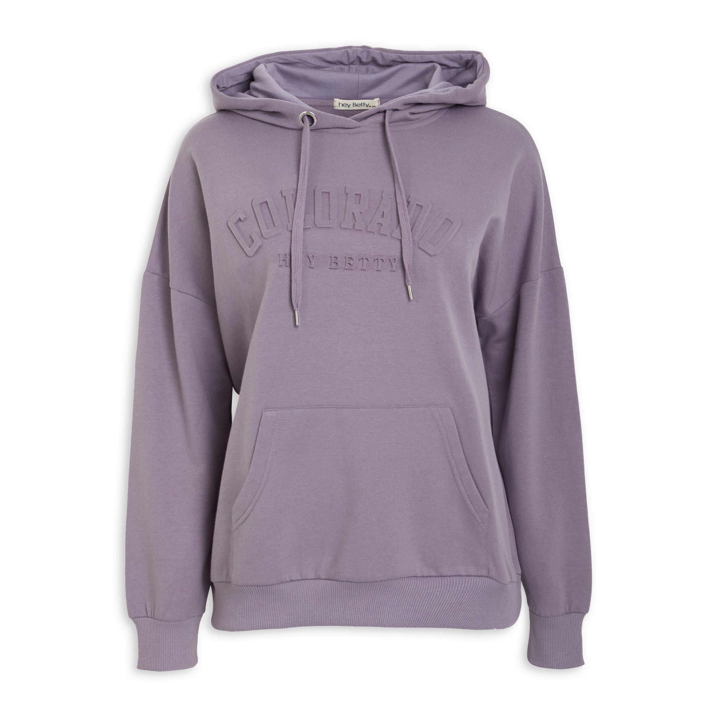 Buy Hey Betty Purple Embossed Hoodie Online | Truworths