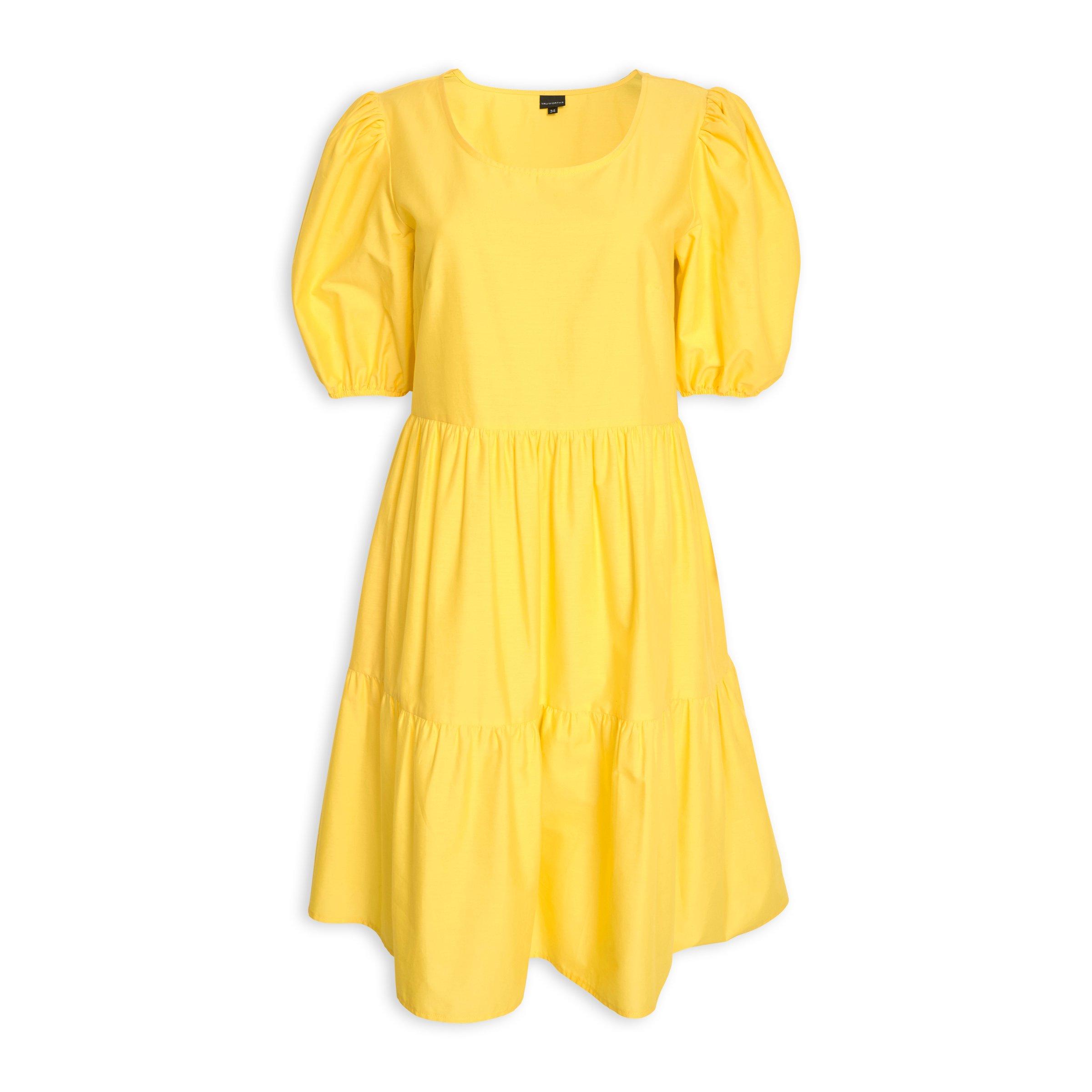 Buy Truworths Yellow Tiered Dress Online | Truworths