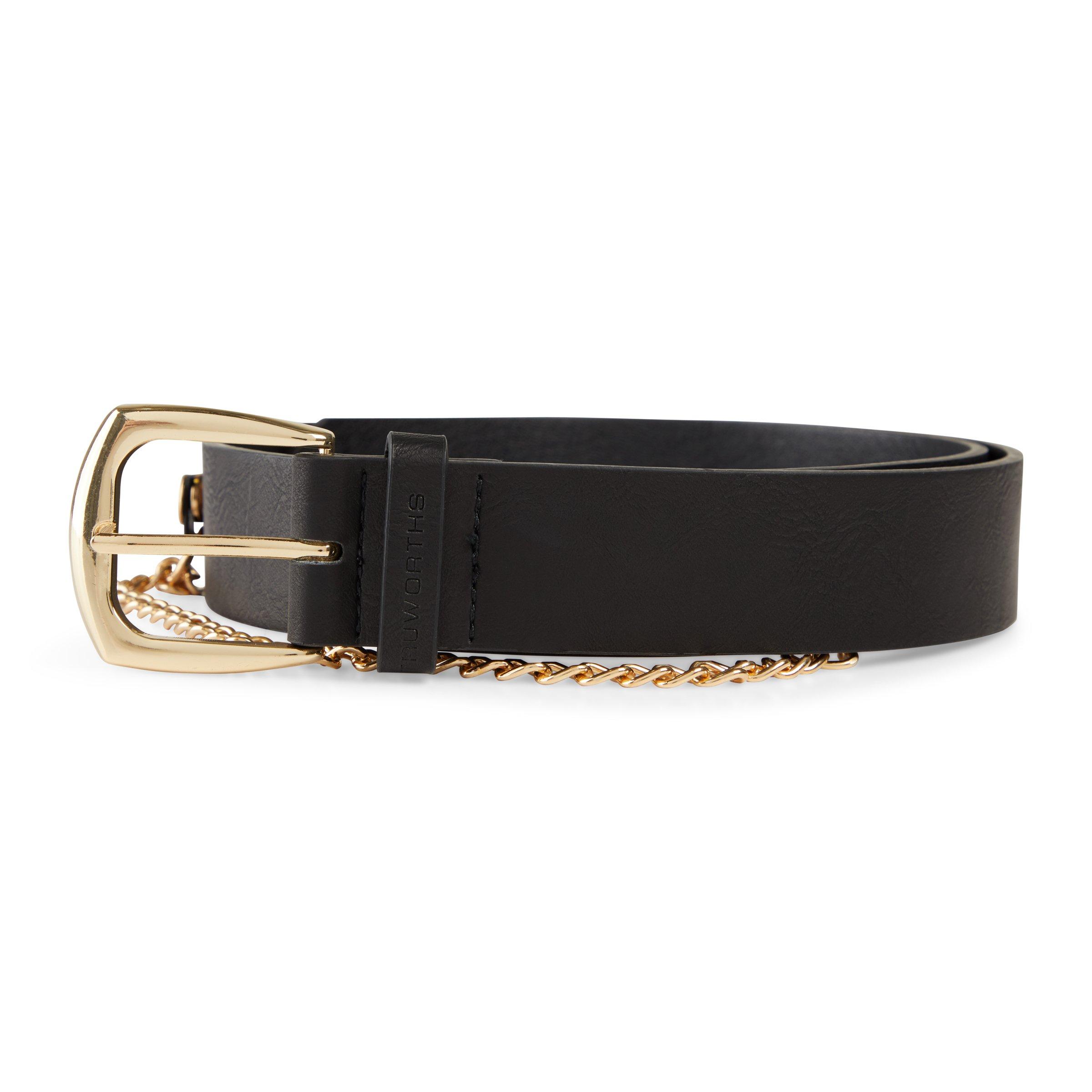 Buy Truworths Black Chain Belt Online | Truworths